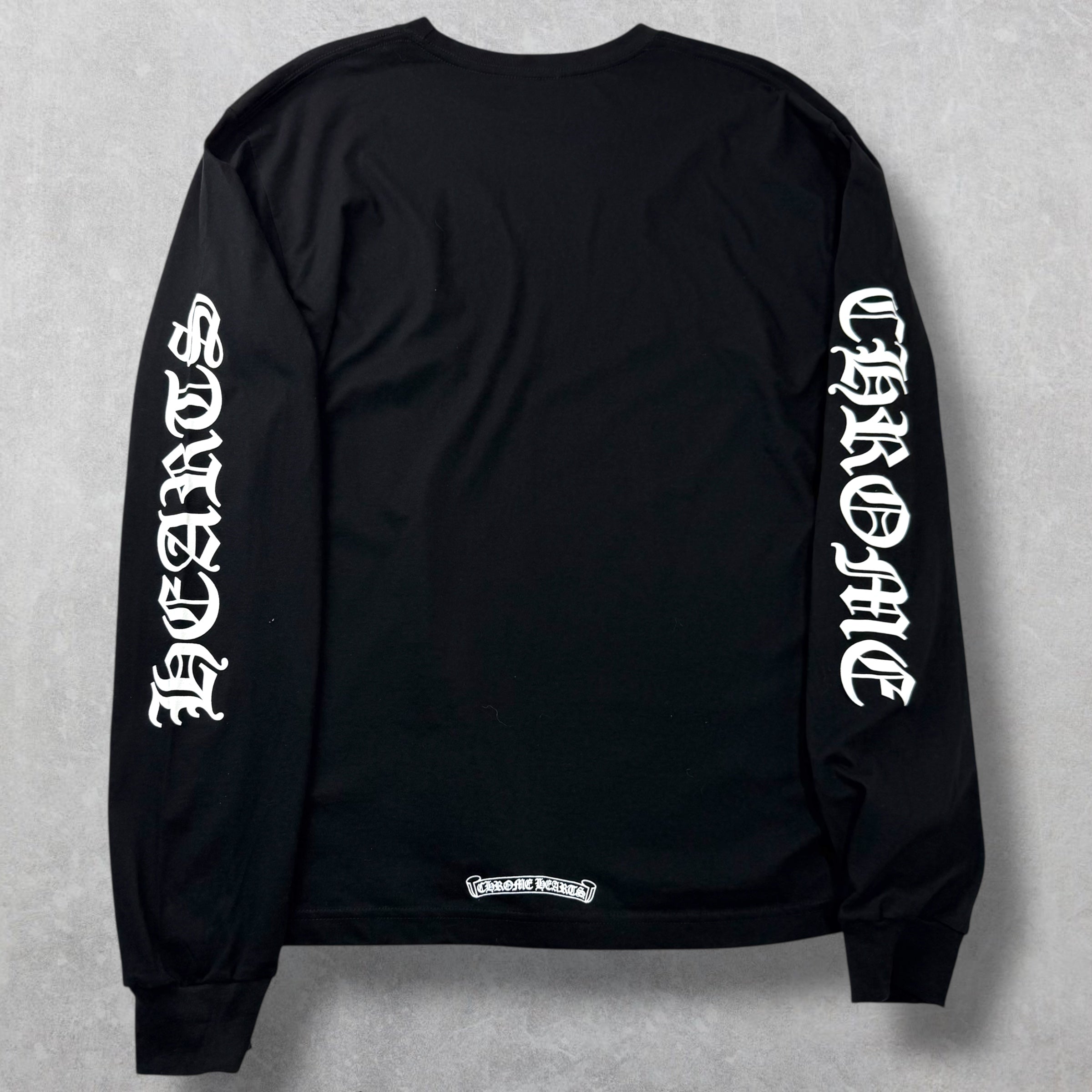 Chrome Hearts White Neck Logo L/S Tee Black XL