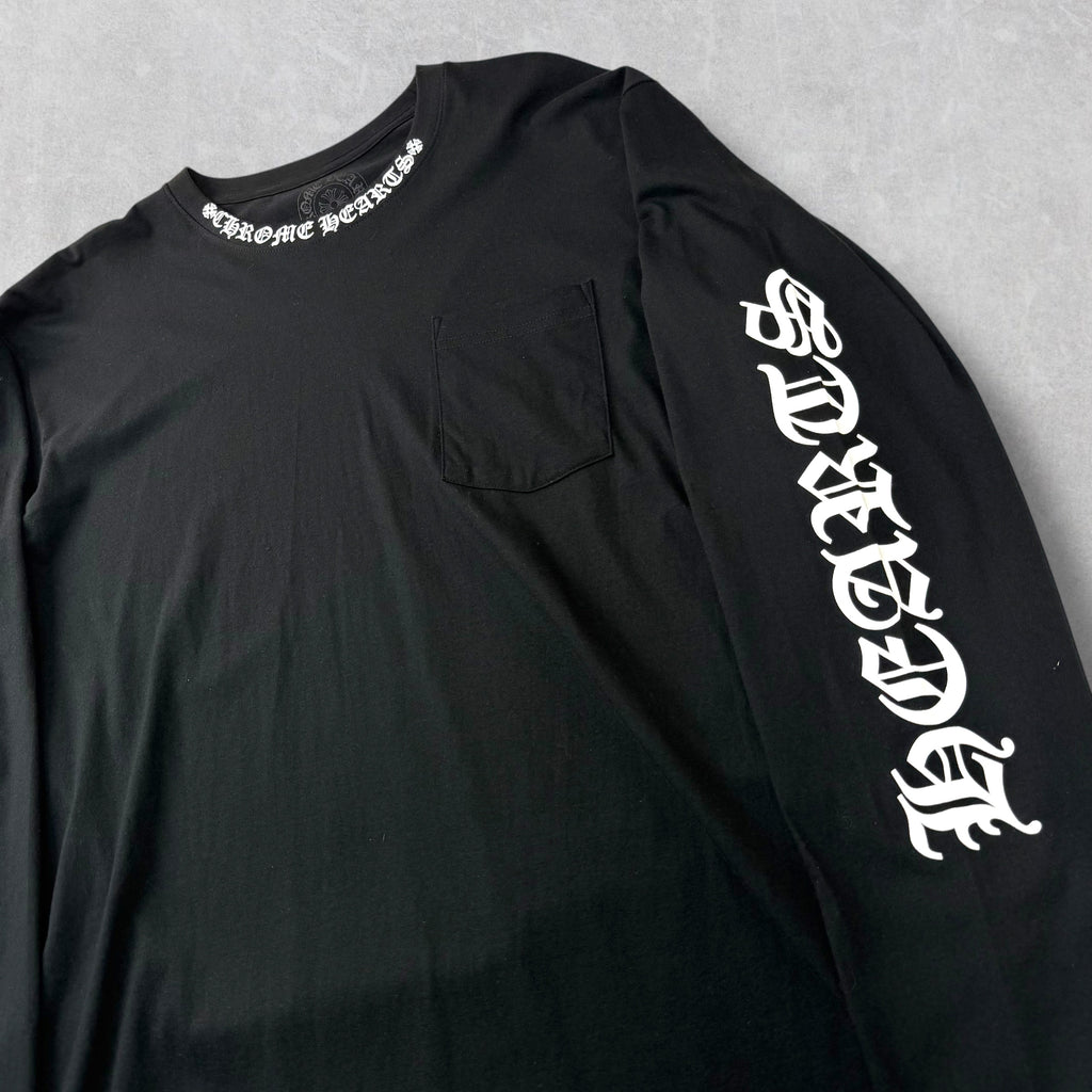 Chrome Hearts White Neck Logo L/S Tee Black XL