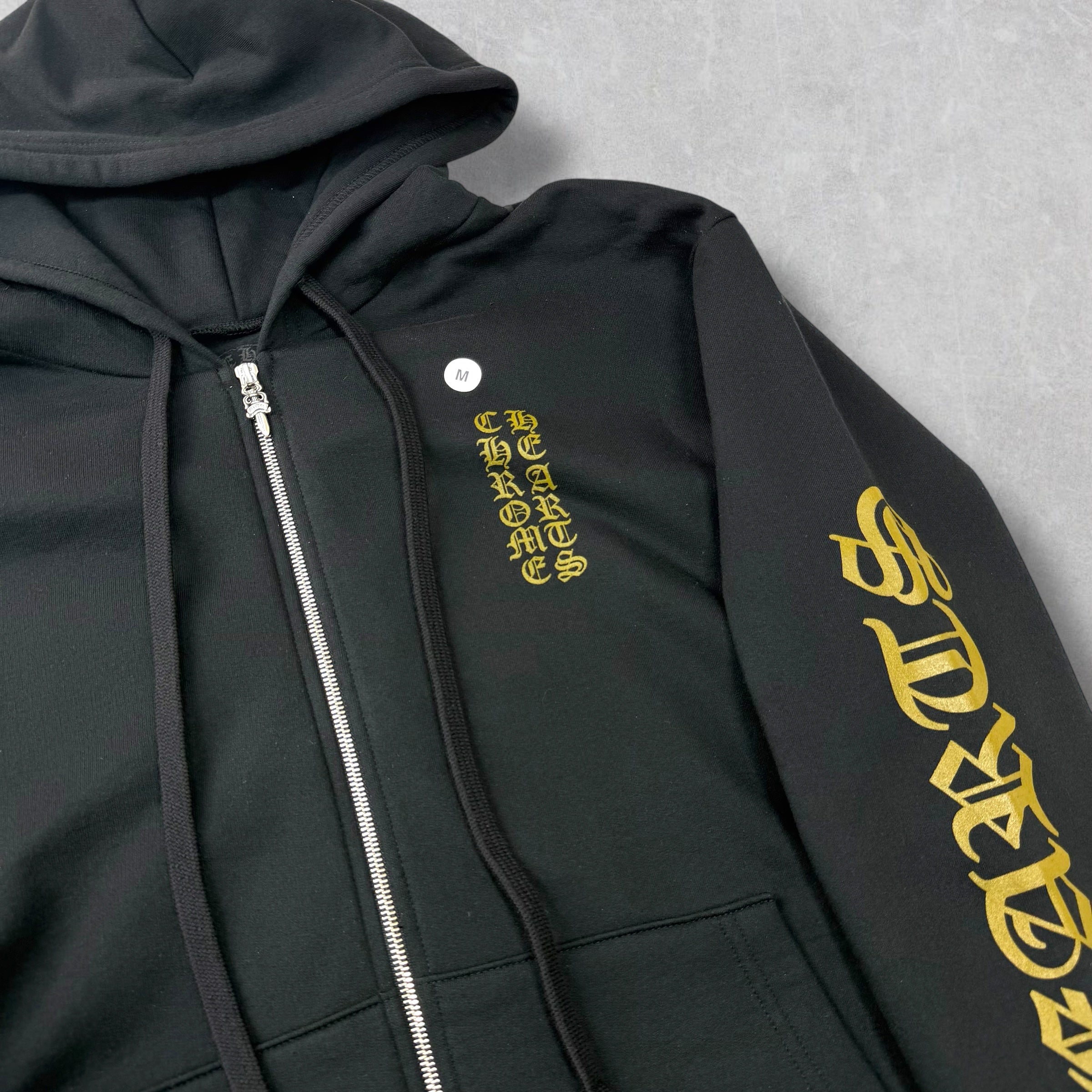 Chrome Hearts Olive Vertical Logo Zip Up M
