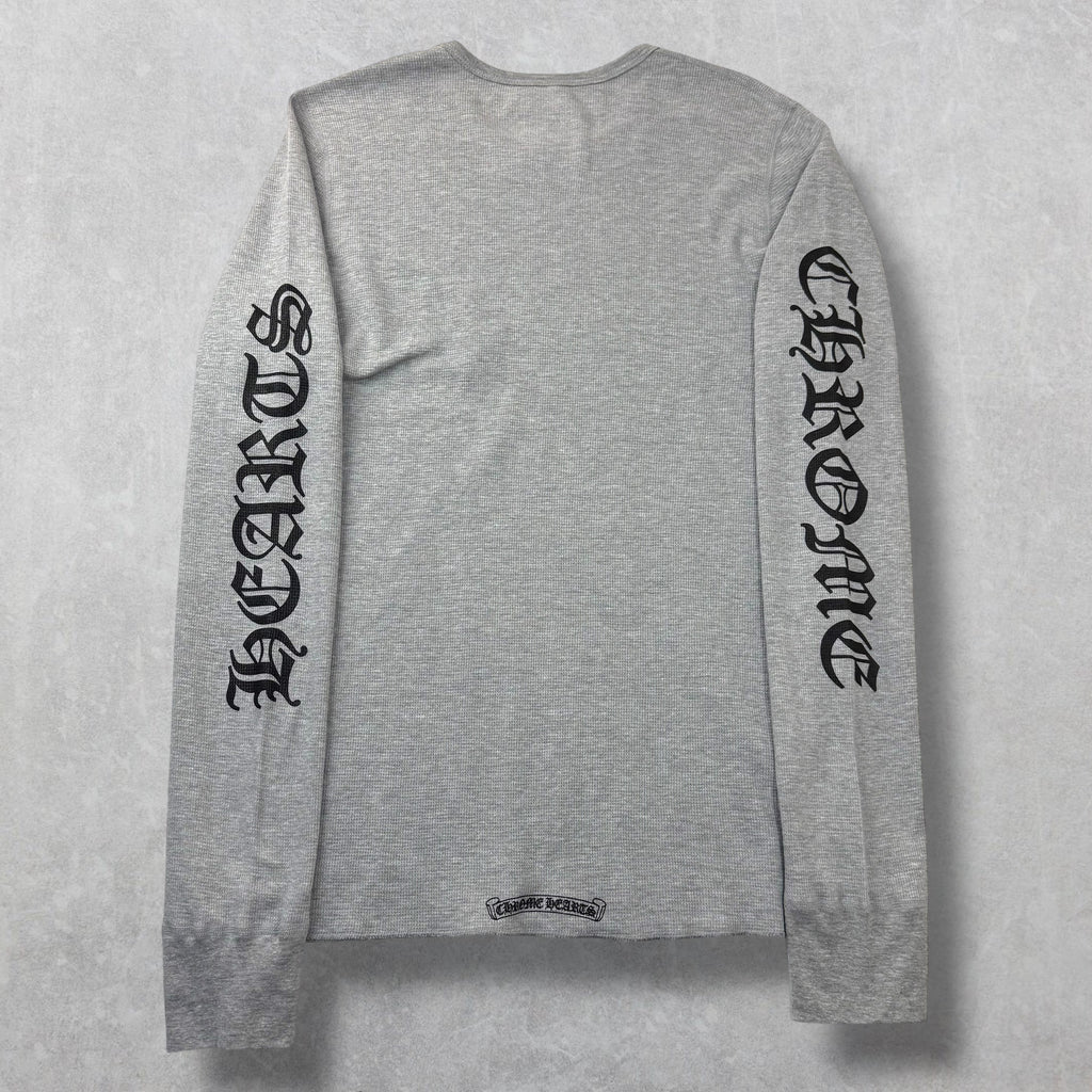 Chrome Hearts Scroll Logo Grey Thermal L/S Tee XL