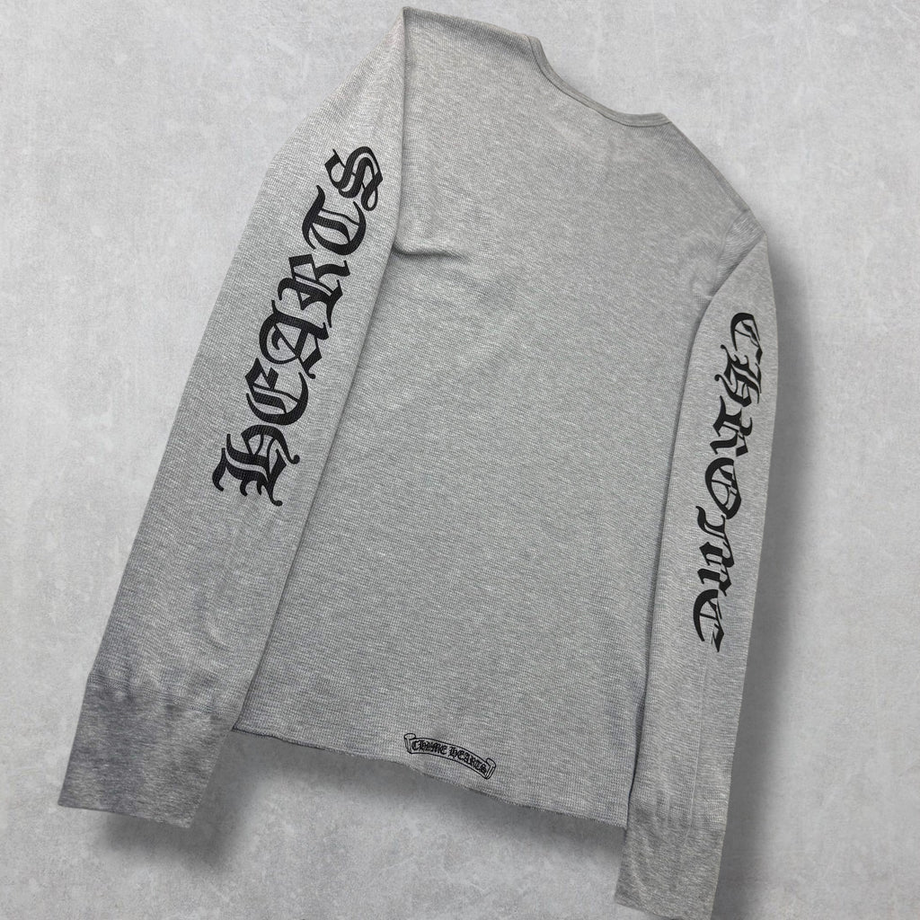 Chrome Hearts Scroll Logo Grey Thermal L/S Tee XL