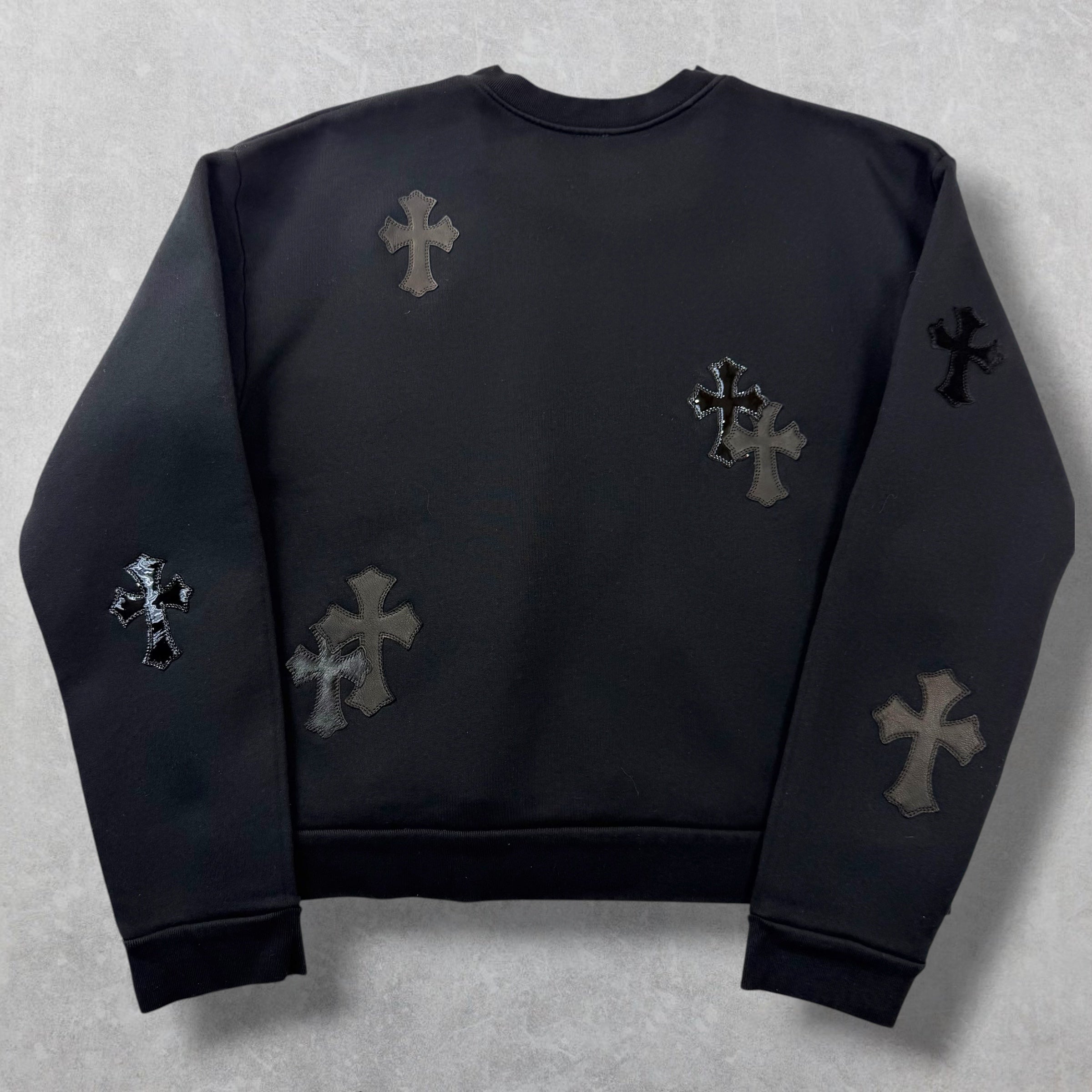Chrome Hearts Pony-hair Multicross Patch Crewneck S