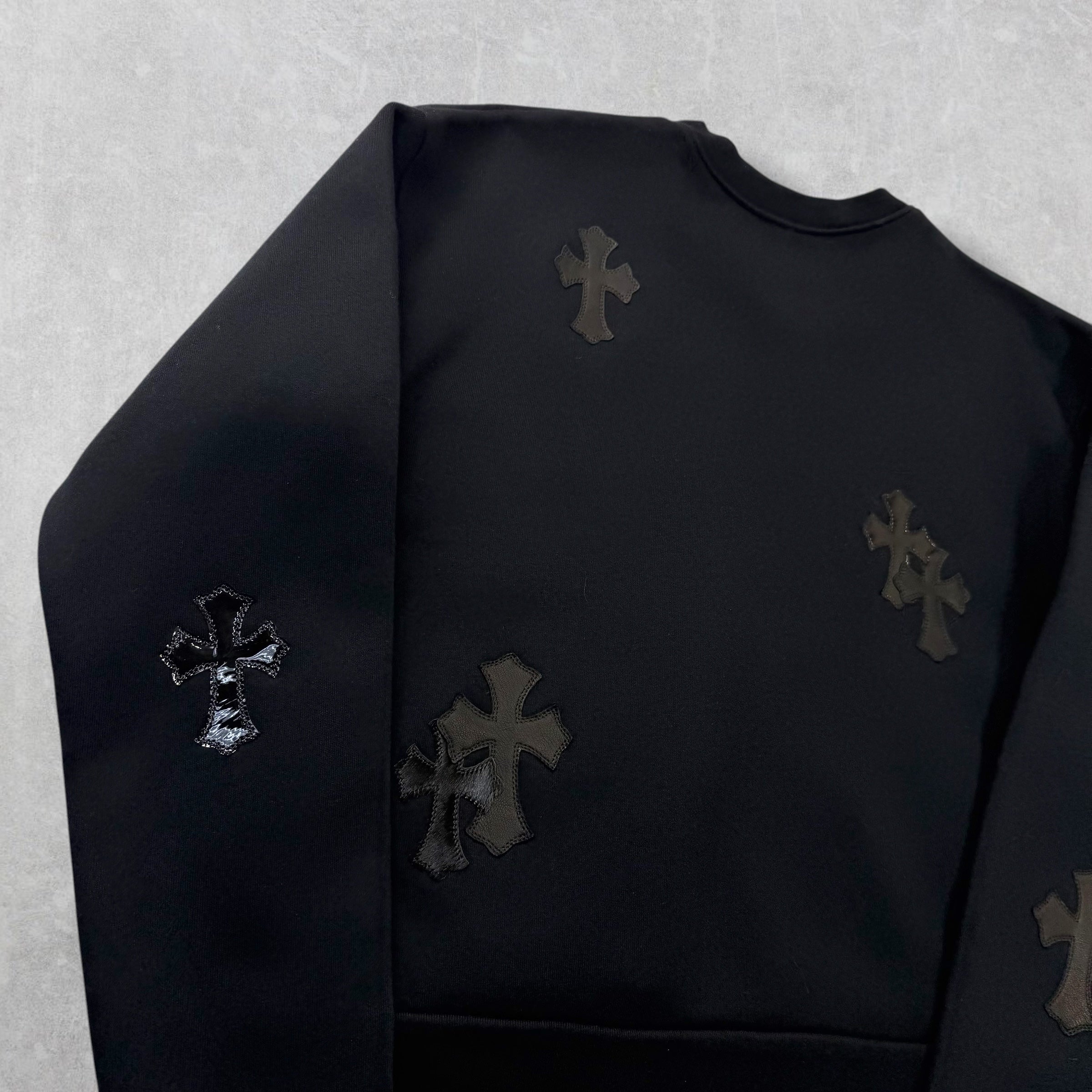 Chrome Hearts Pony-hair Multicross Patch Crewneck S