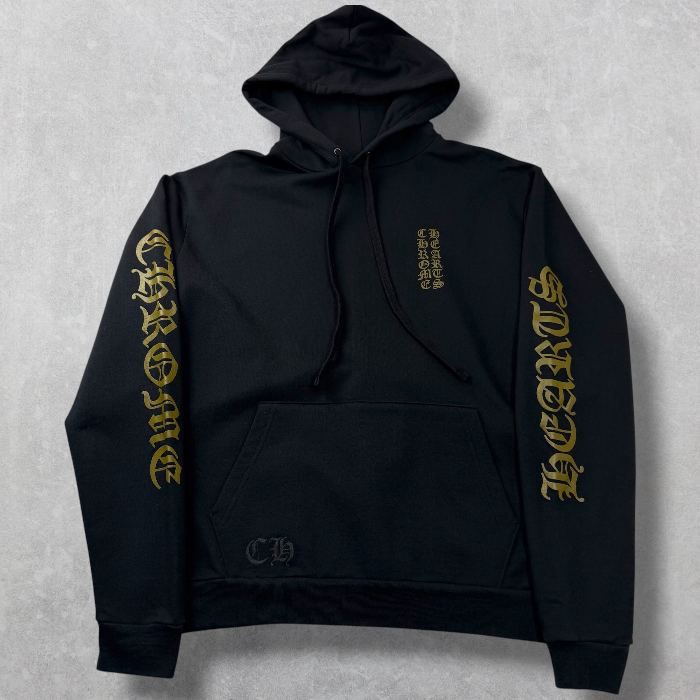 Chrome Hearts Olive Vertical Logo Hoodie M