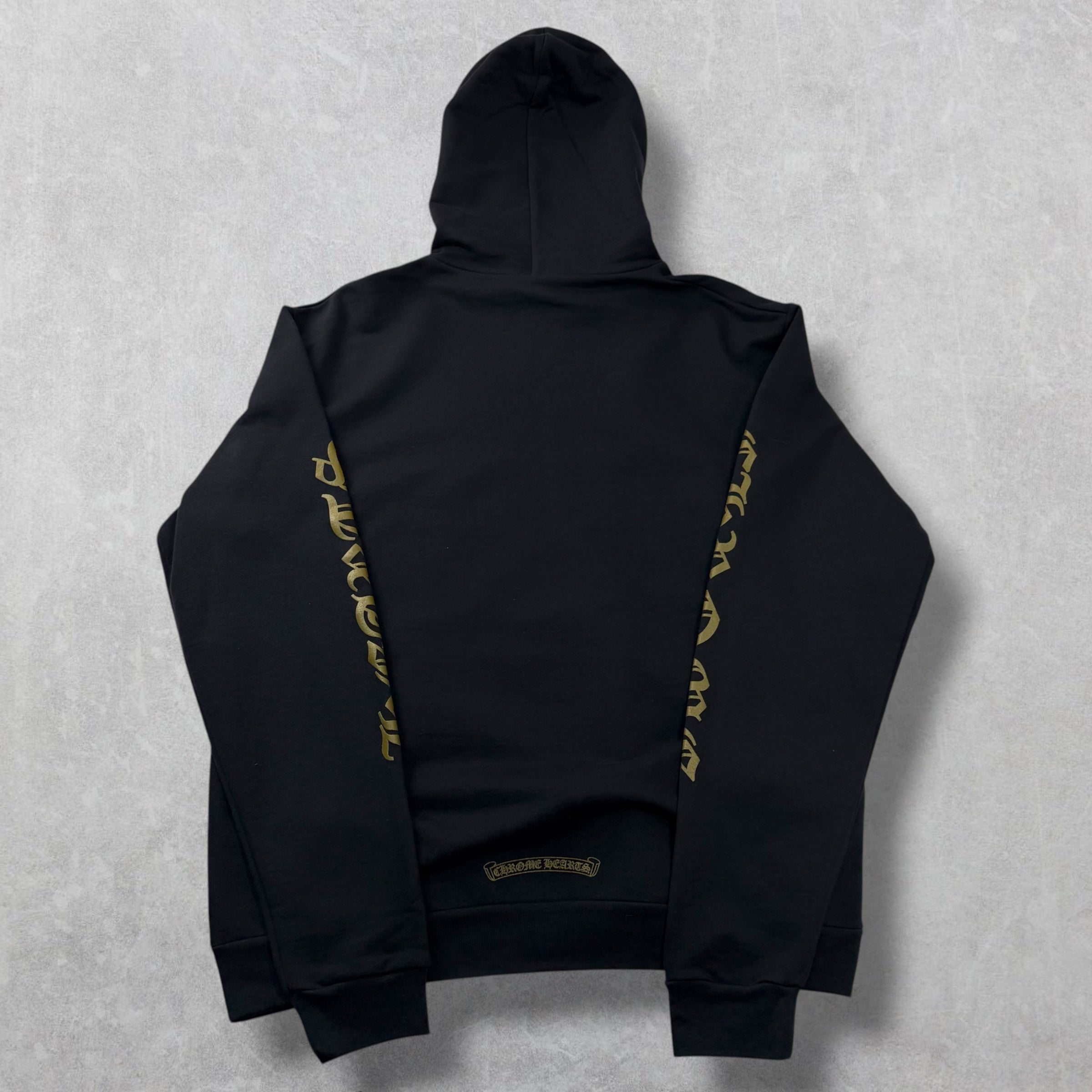 Chrome Hearts Olive Vertical Logo Hoodie M