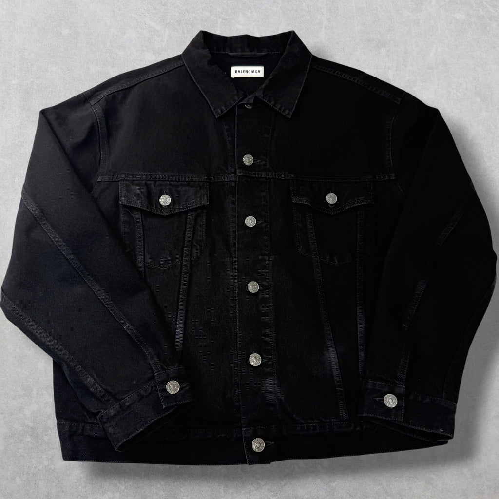 Balenciaga Crystal Logo Denim Jacket 36 (M)