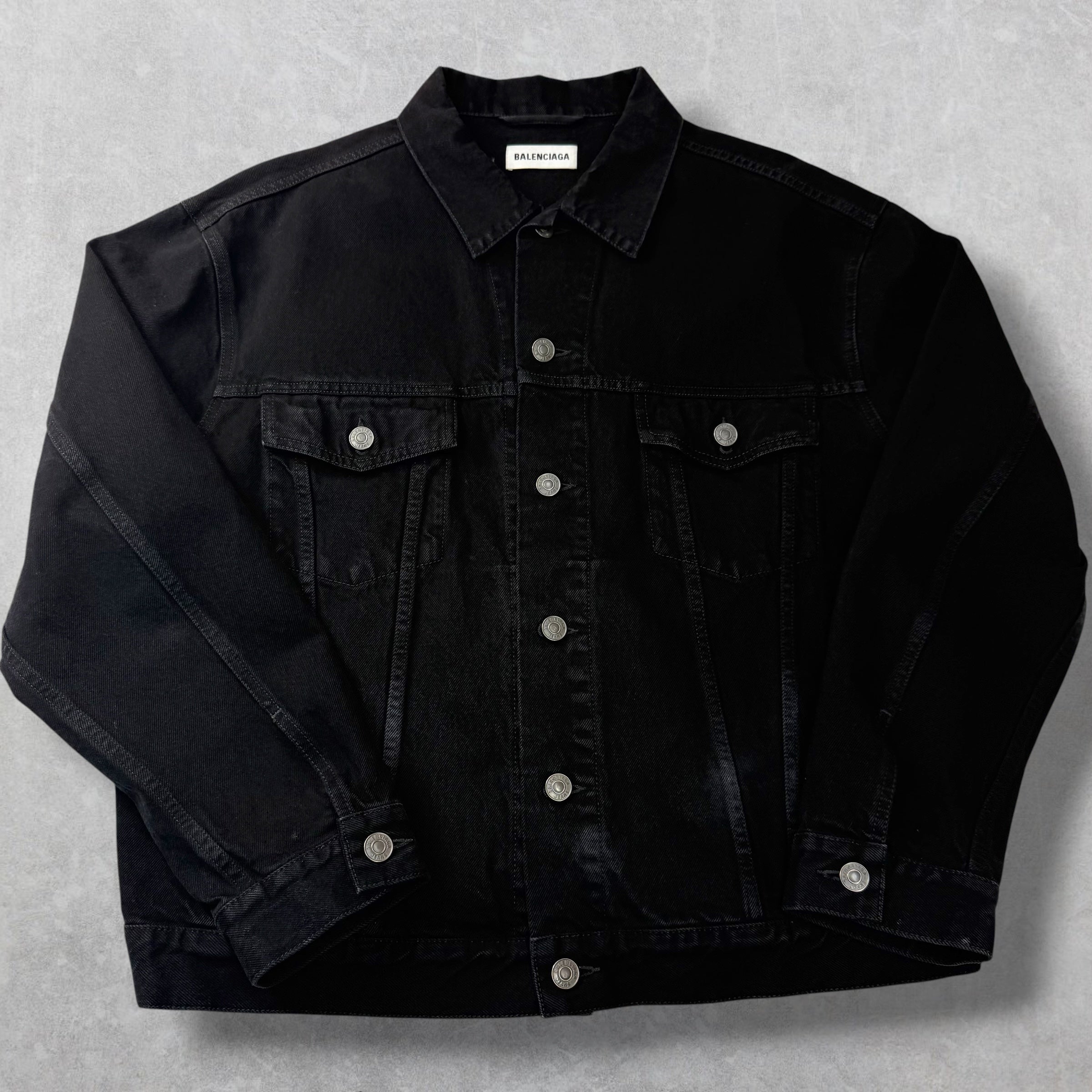 Balenciaga Crystal Logo Denim Jacket 36 (M)