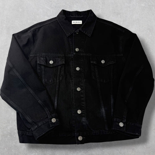Balenciaga Crystal Logo Denim Jacket 36 (M)