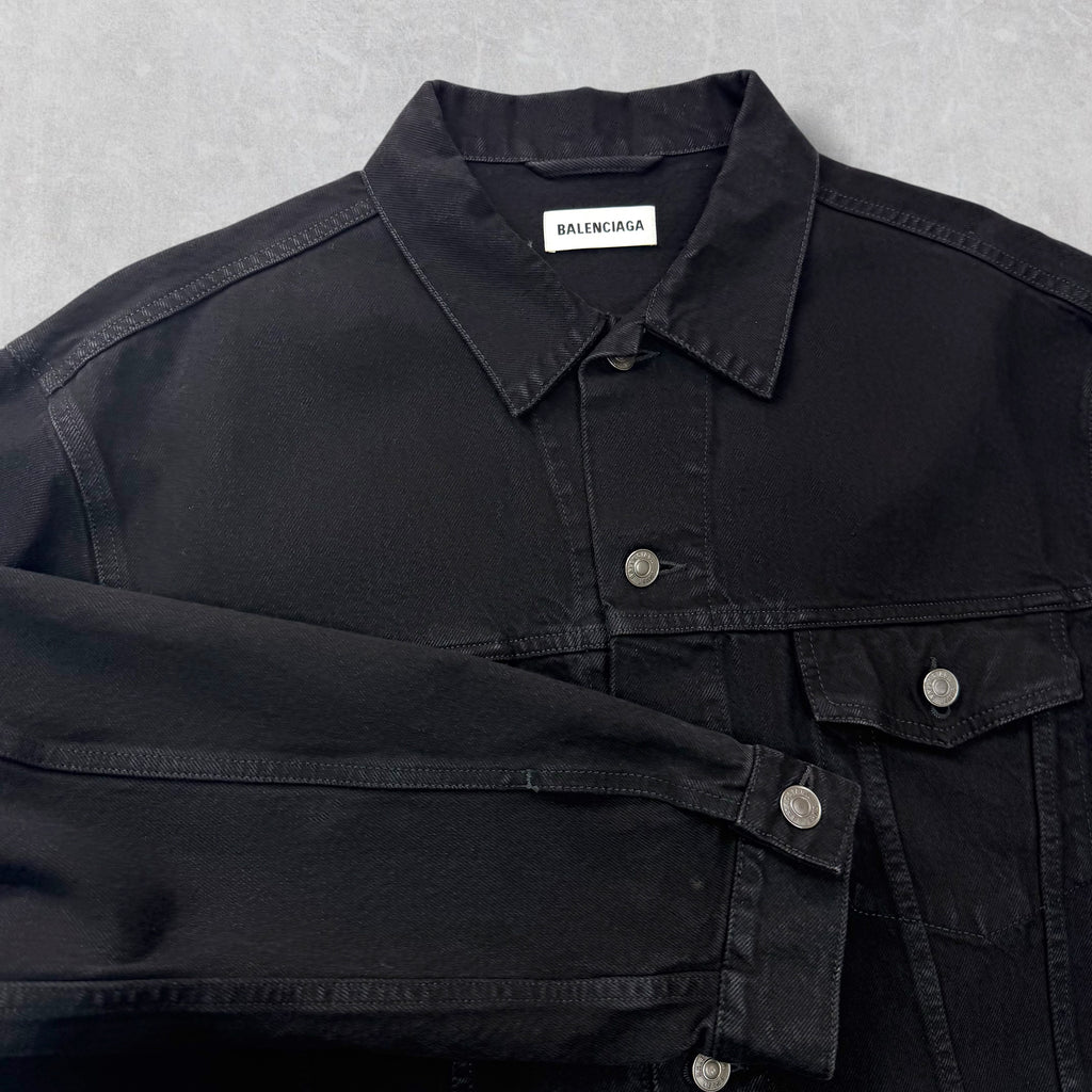 Balenciaga Crystal Logo Denim Jacket 36 (M)