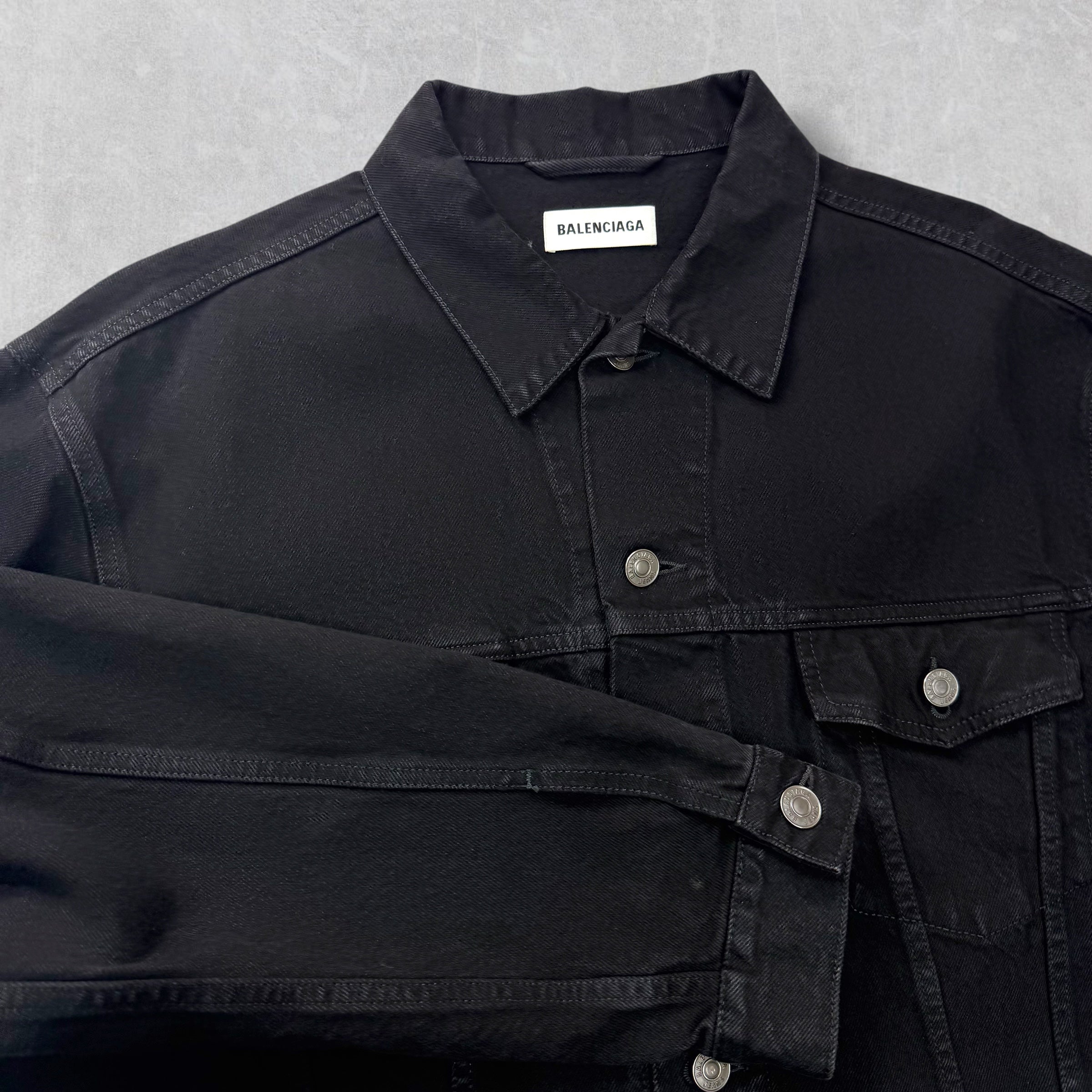 Balenciaga Crystal Logo Denim Jacket 36 (M)