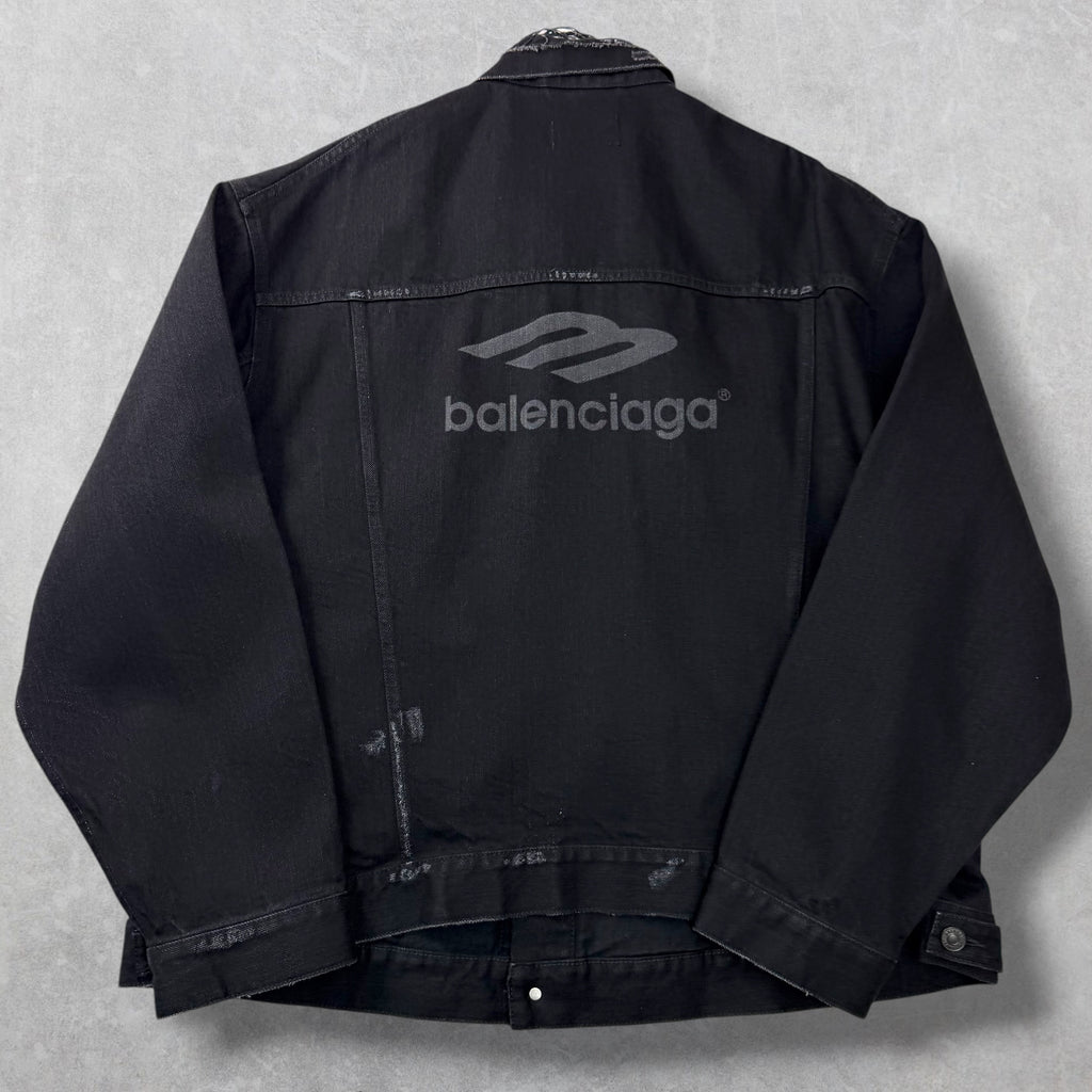 Balenciaga 3b Sports Icon Denim Jacket 54 (L)