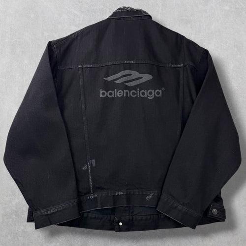 Balenciaga 3b Sports Icon Denim Jacket 54 (L)
