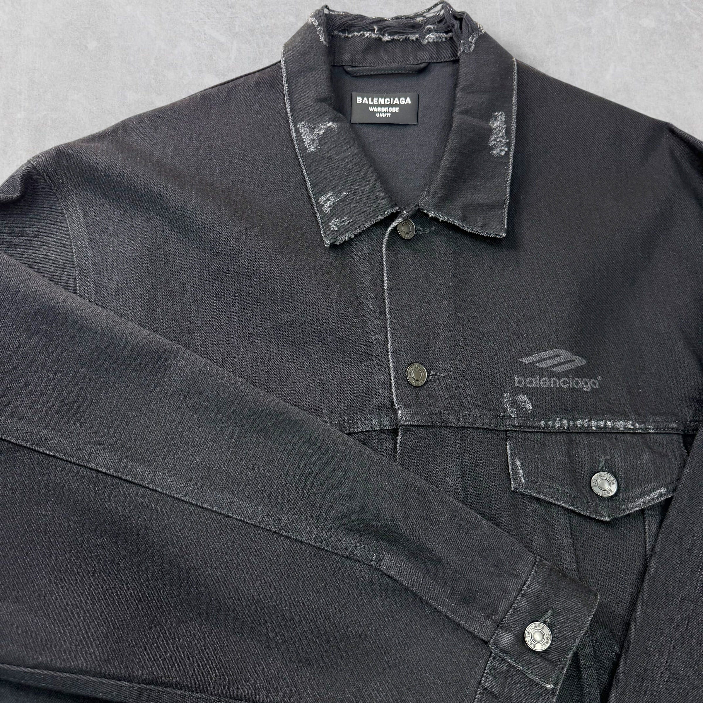 Balenciaga 3b Sports Icon Denim Jacket 54 (L)