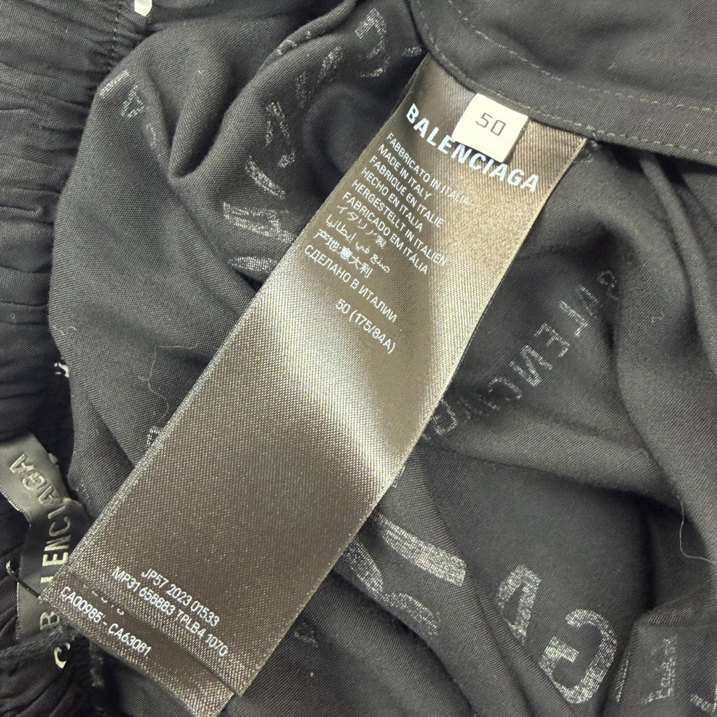 Balenciaga All Over Diagonal Logo Pajama Pants L