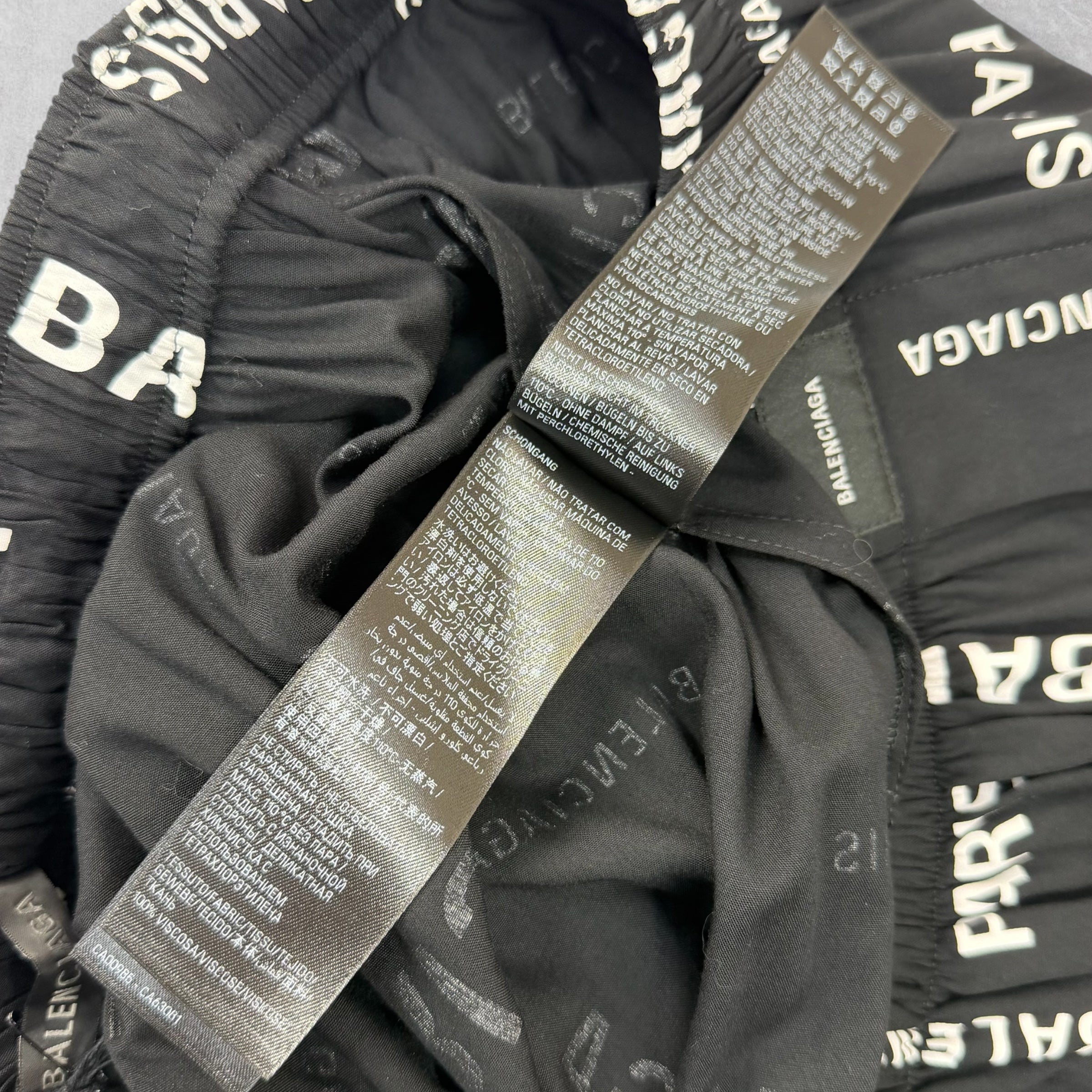 Balenciaga All Over Diagonal Logo Pajama Pants L