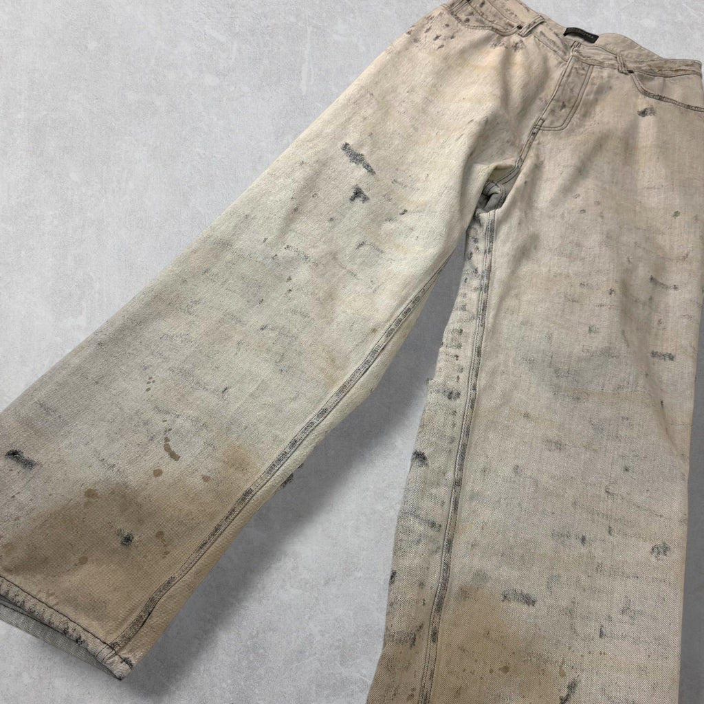 Balenciaga Super Destroyed Baggy Grey Jeans M (34)