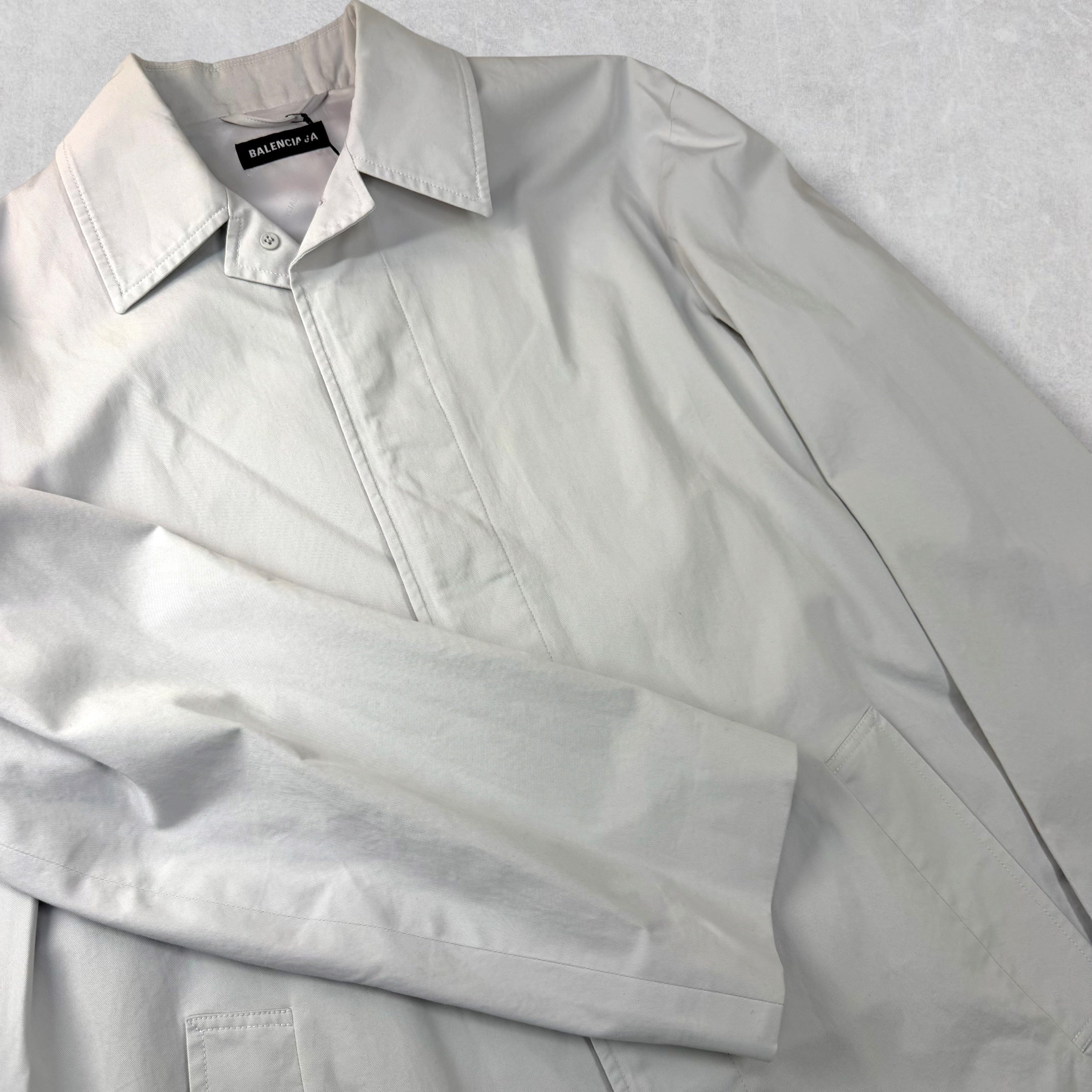 Balenciaga Grey Trench Coat 48 (M)