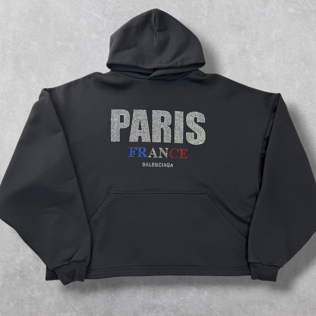 Balenciaga Paris Strass Cropped Hoodie 1 (L)