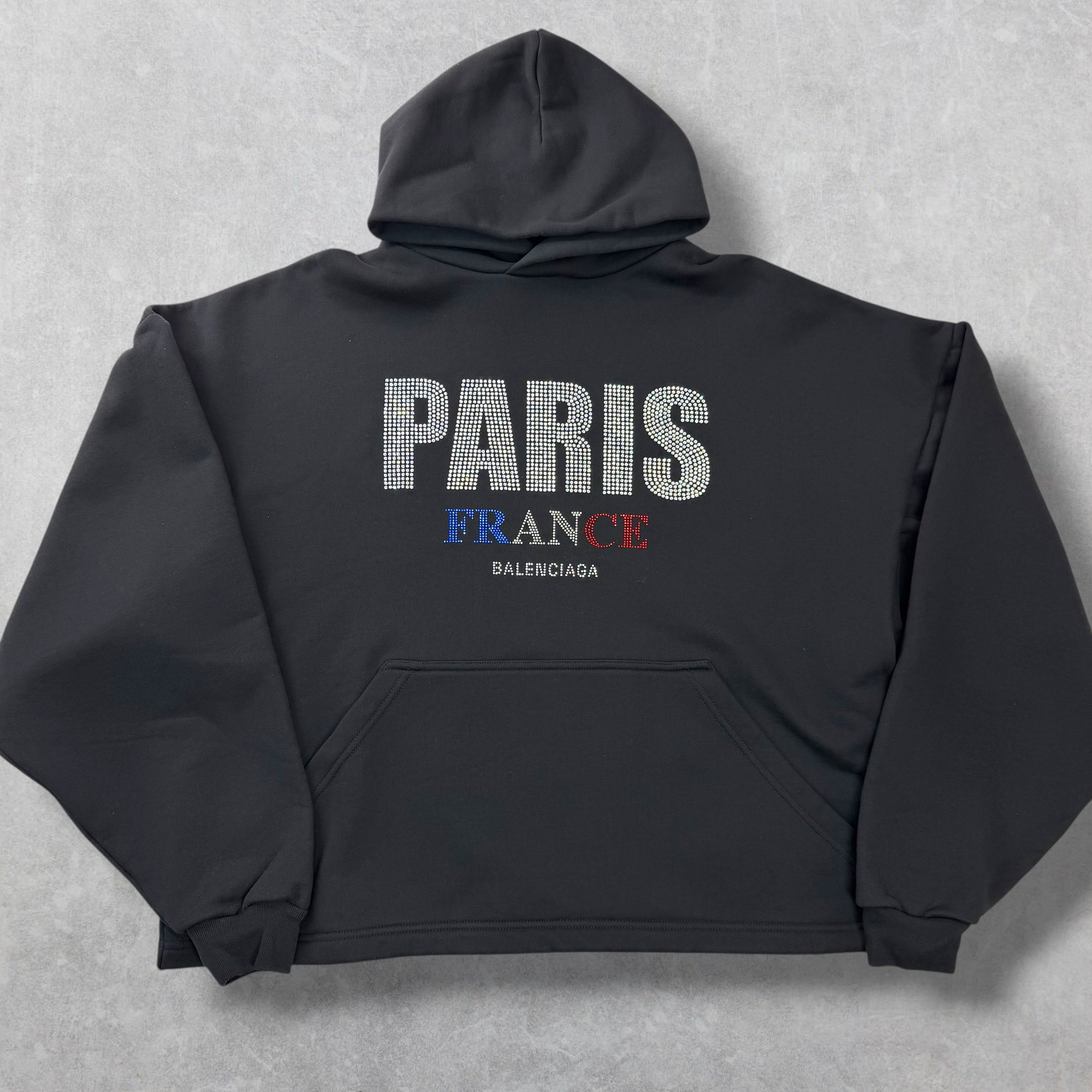 Balenciaga Paris Strass Cropped Hoodie 1 (L)