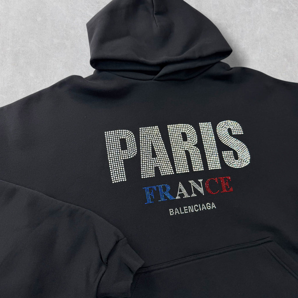 Balenciaga Paris Strass Cropped Hoodie 1 (L)