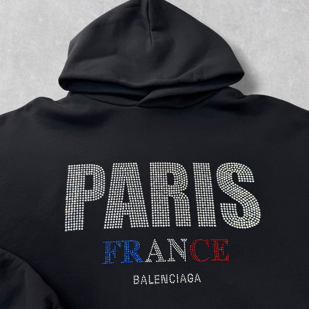 Balenciaga Paris Strass Cropped Hoodie 1 (L)