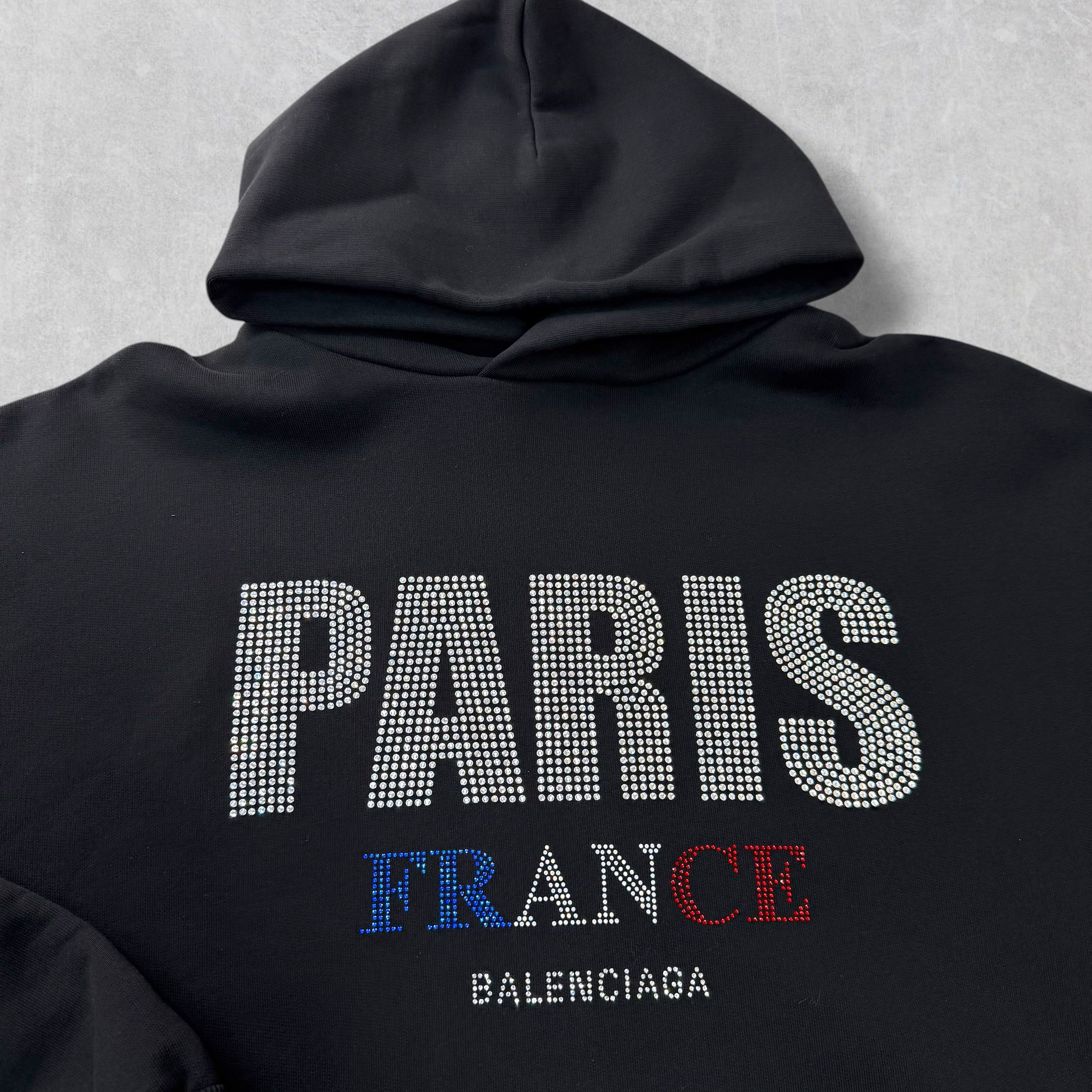 Balenciaga Paris Strass Cropped Hoodie 1 (L)