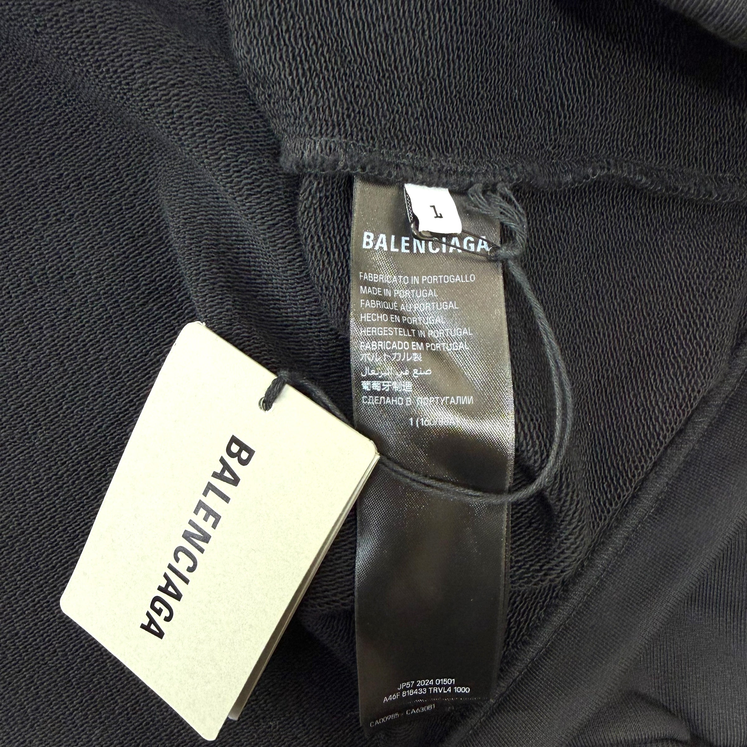 Balenciaga Paris Strass Cropped Hoodie 1 (L)