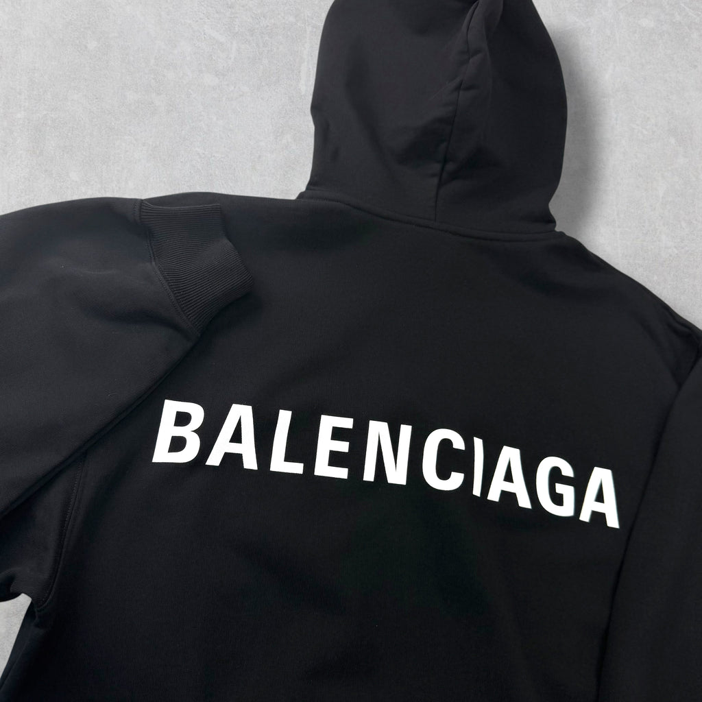 Balenciaga Black Logo Hoodie S (M)