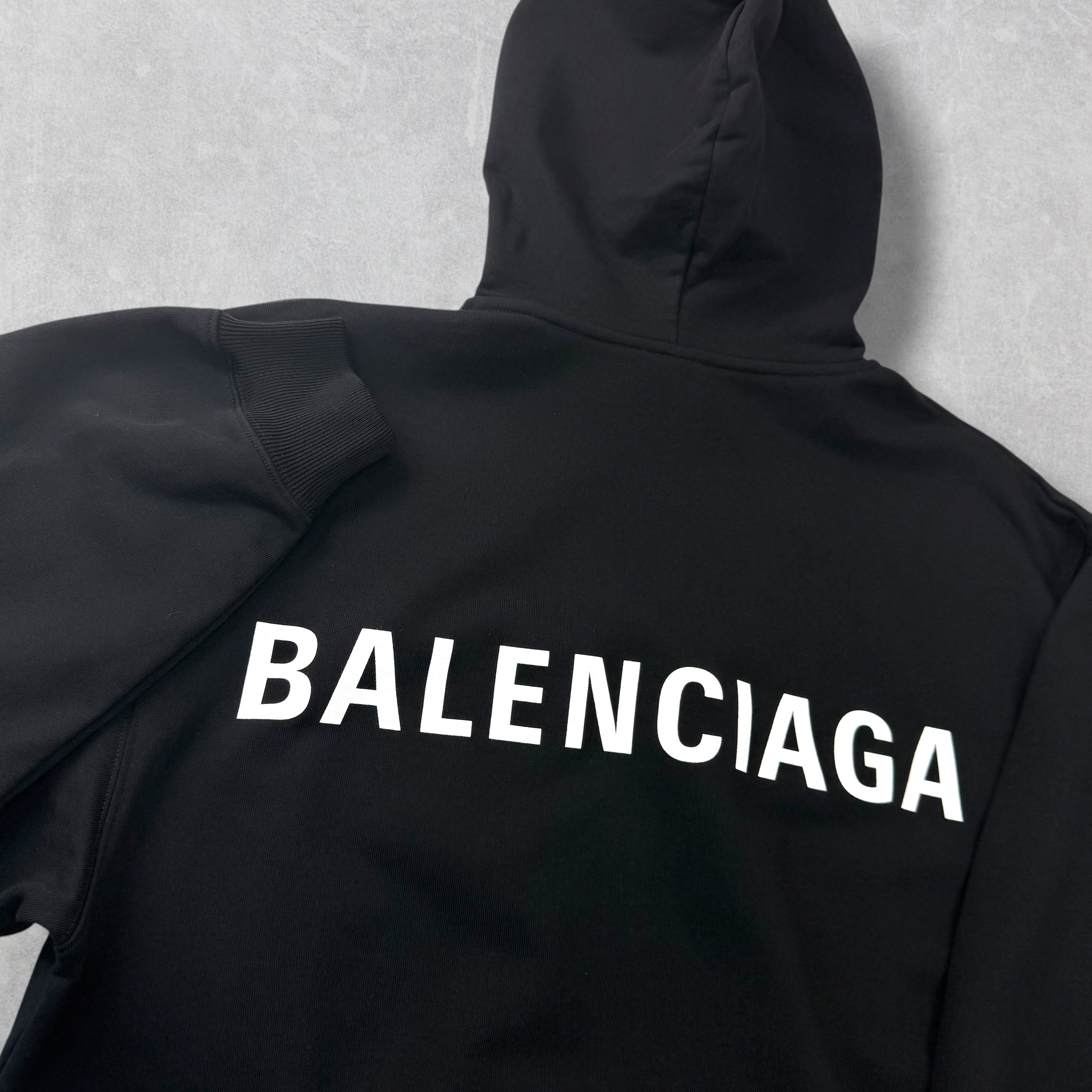 Balenciaga Black Logo Hoodie S (M)