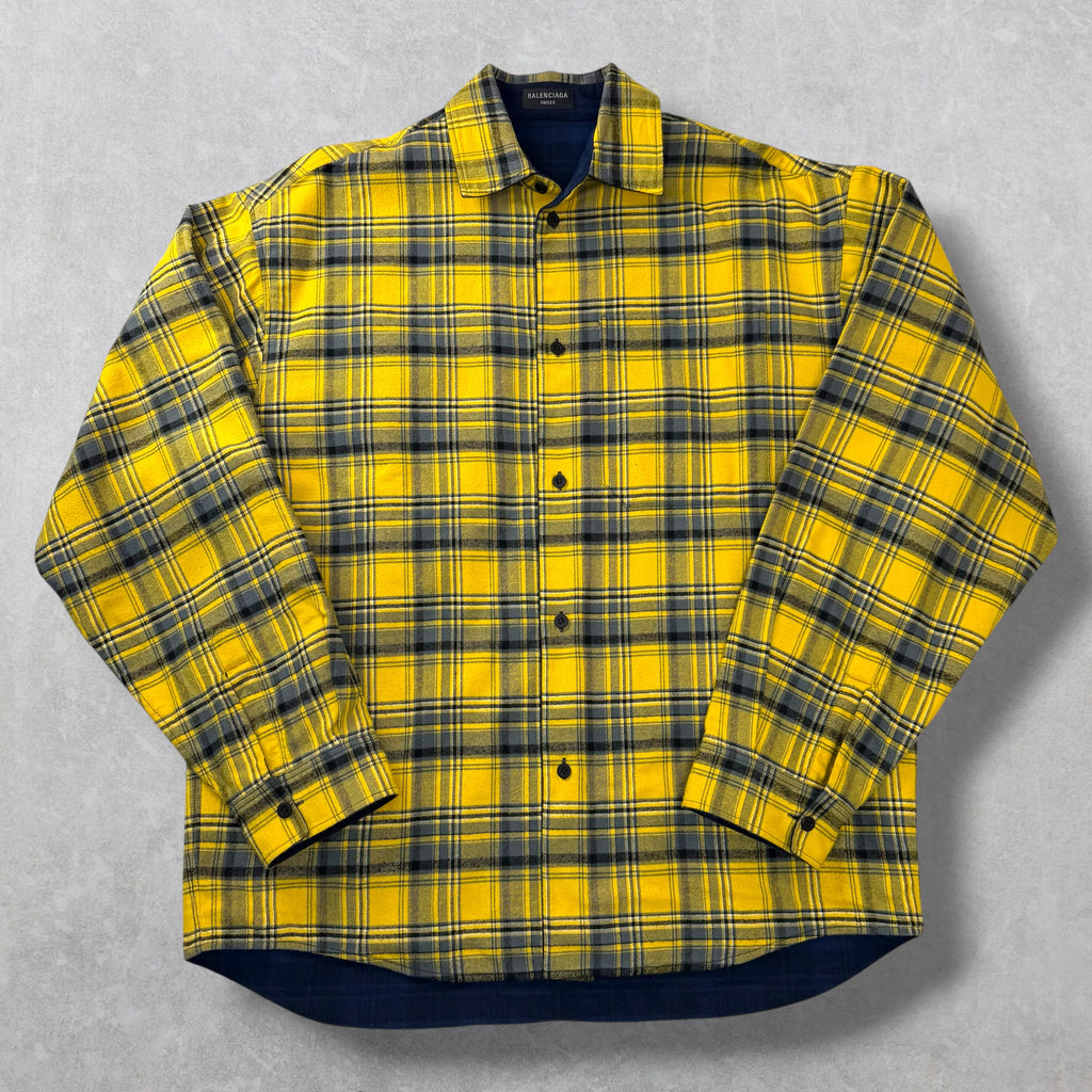 Balenciaga Reversible Checked Cotton-Flannel S (XXL)