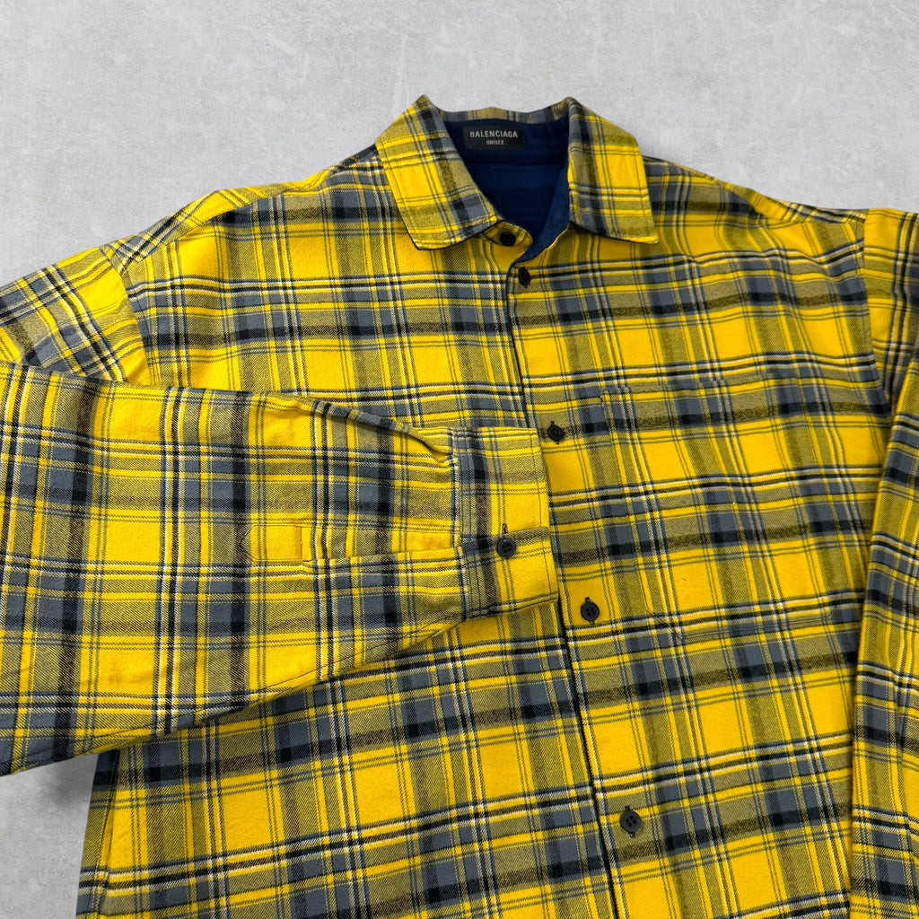 Balenciaga Reversible Checked Cotton-Flannel S (XXL)