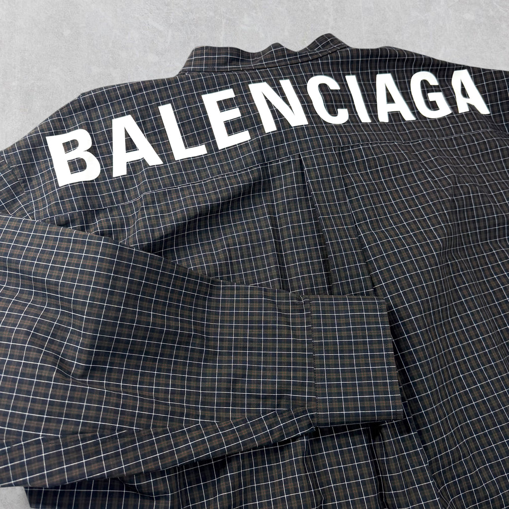 Balenciaga Swing Checkerboard Shirt 36 (S)
