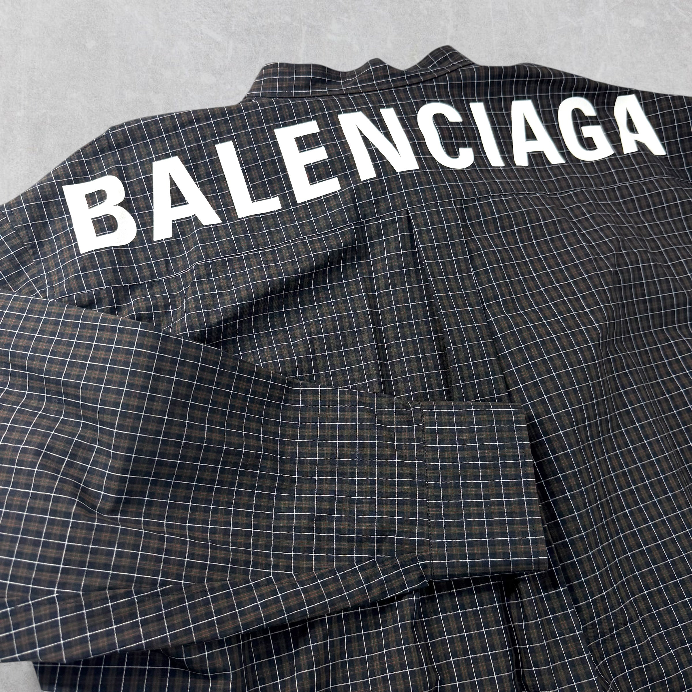 Balenciaga Swing Checkerboard Shirt 36 (S)