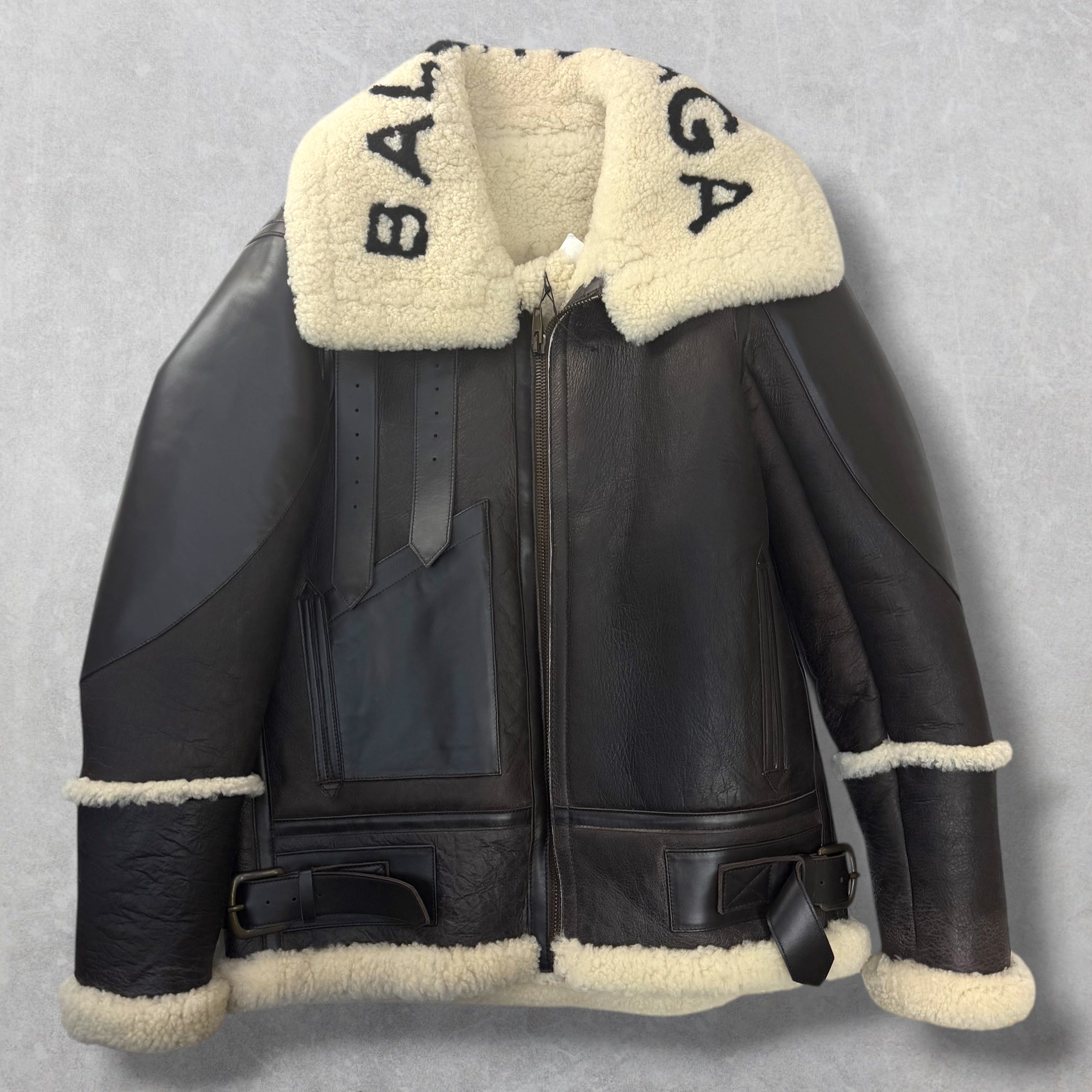 Balenciaga "Le Bombardier" Oversized Shearling Jacket 36 (M)