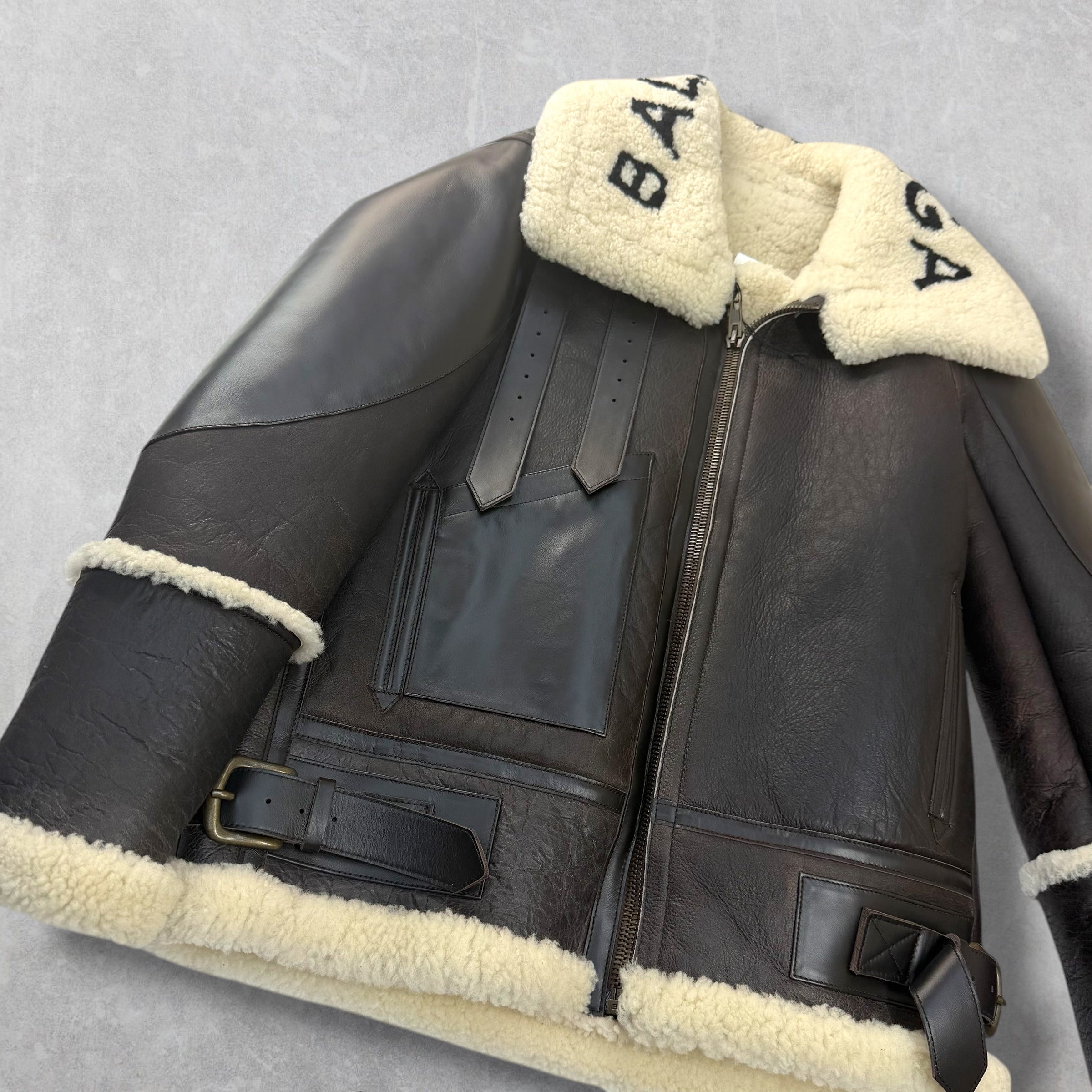 Balenciaga "Le Bombardier" Oversized Shearling Jacket 36 (M)