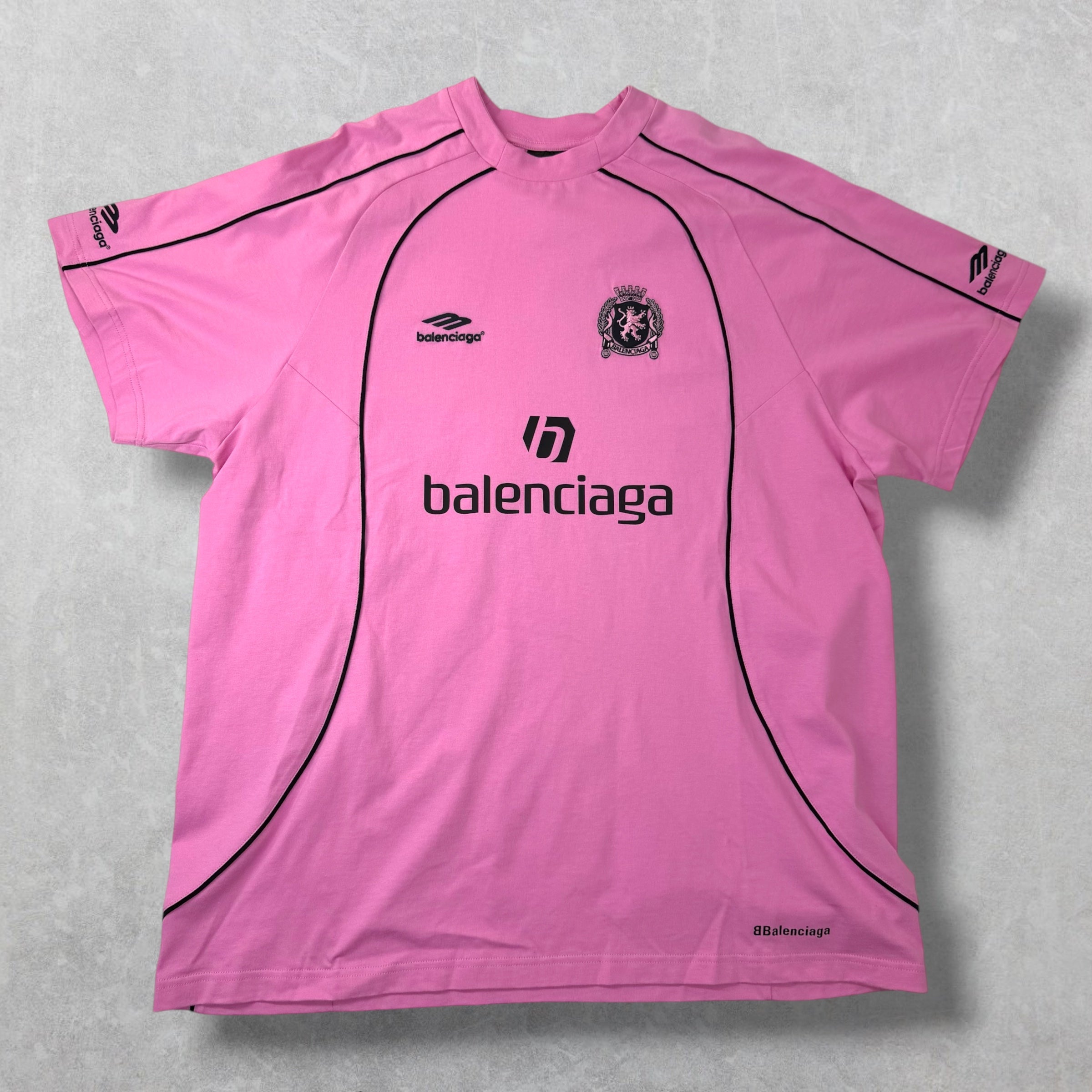 Balenciaga Paris Oversized Soccer Shirt Pink 3 (XXL)
