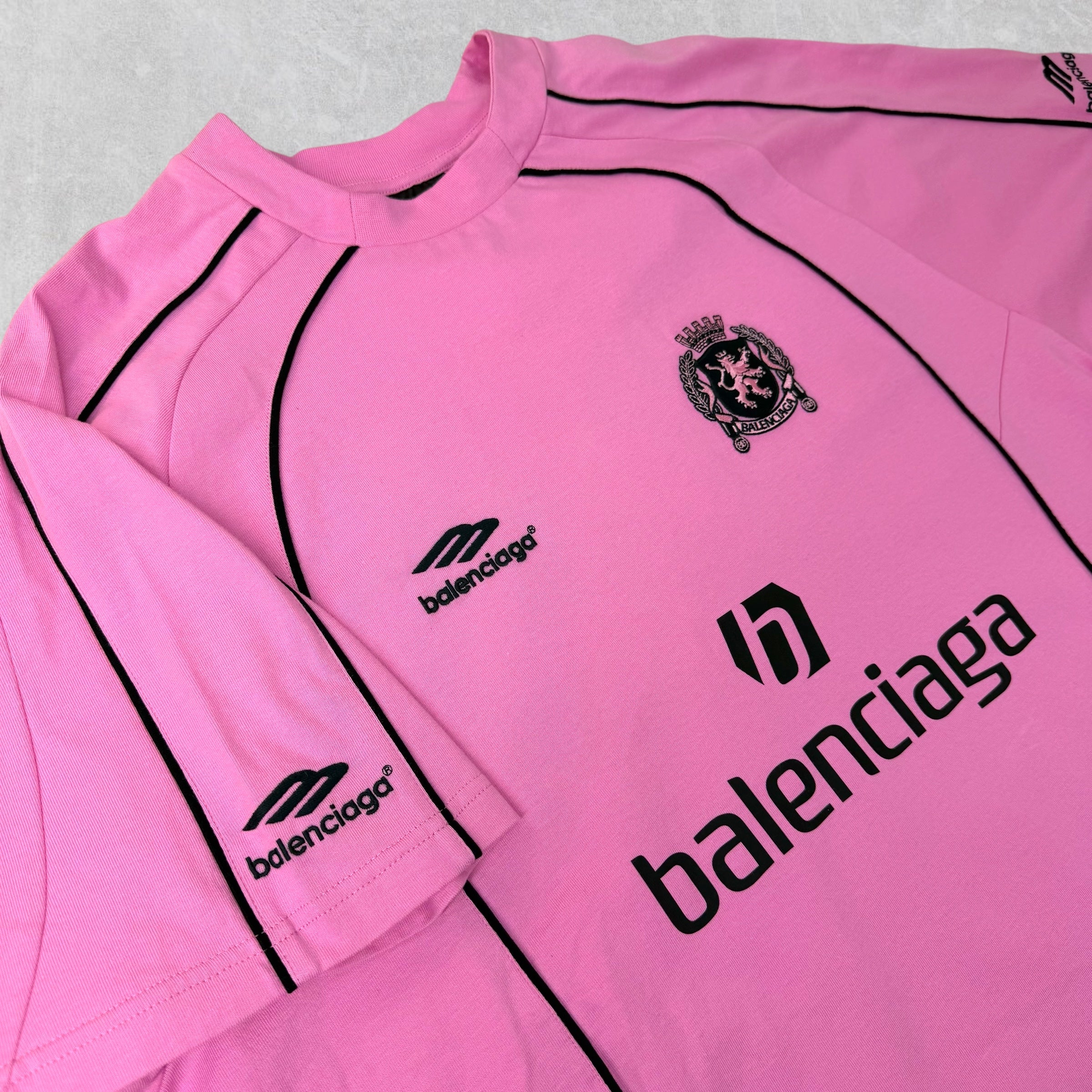Balenciaga Paris Oversized Soccer Shirt Pink 3 (XXL)