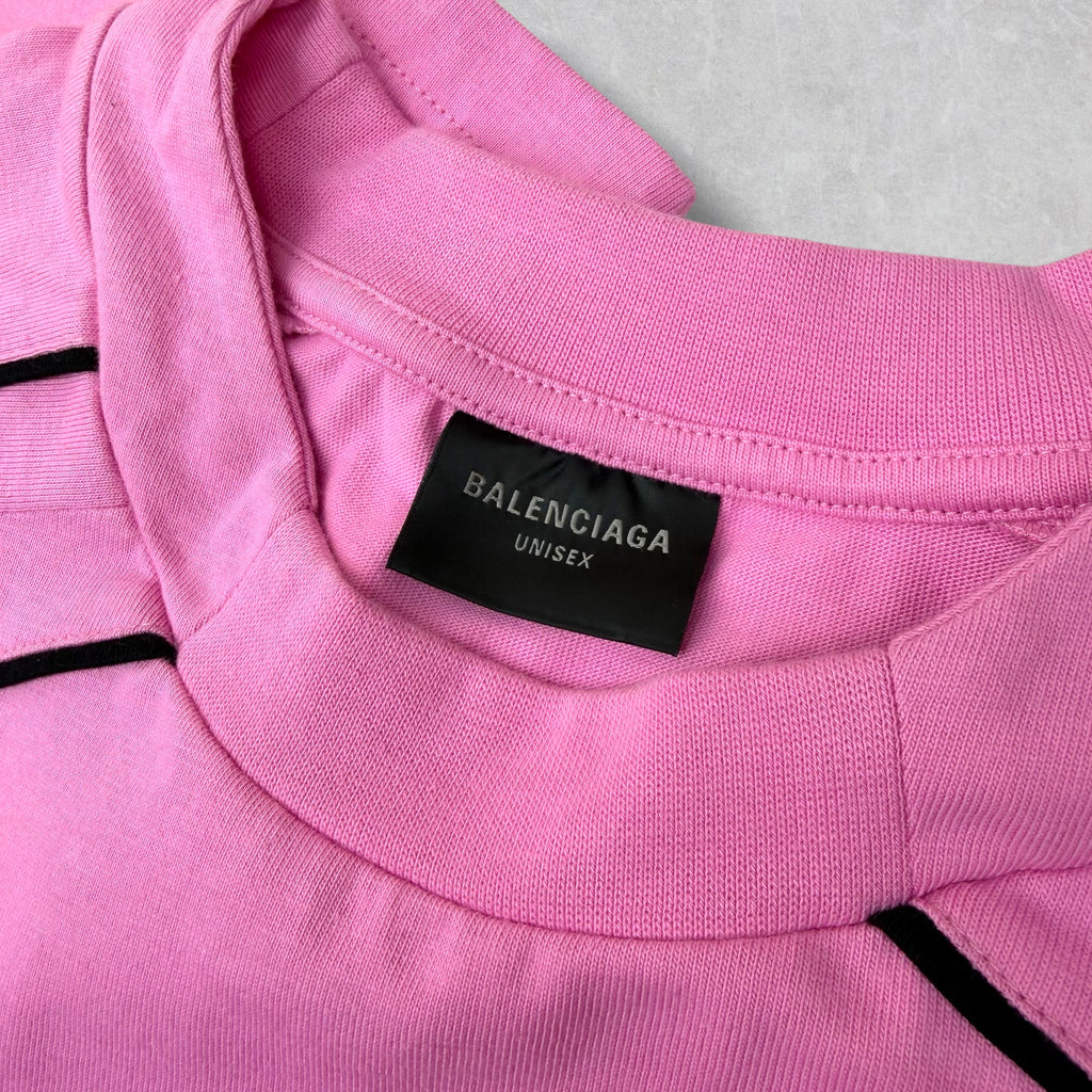 Balenciaga Paris Oversized Soccer Shirt Pink 3 (XXL)