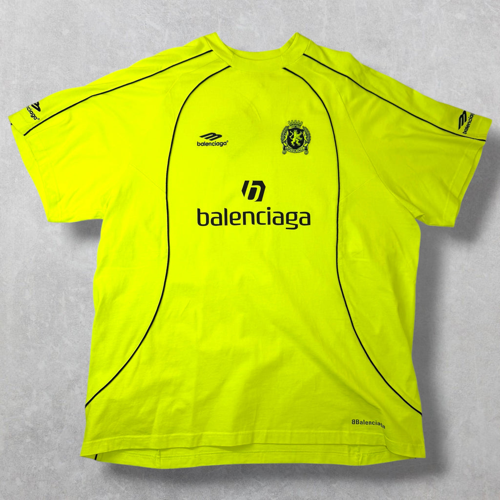Balenciaga Paris Oversized Soccer Shirt Neon 4 (XXXL)