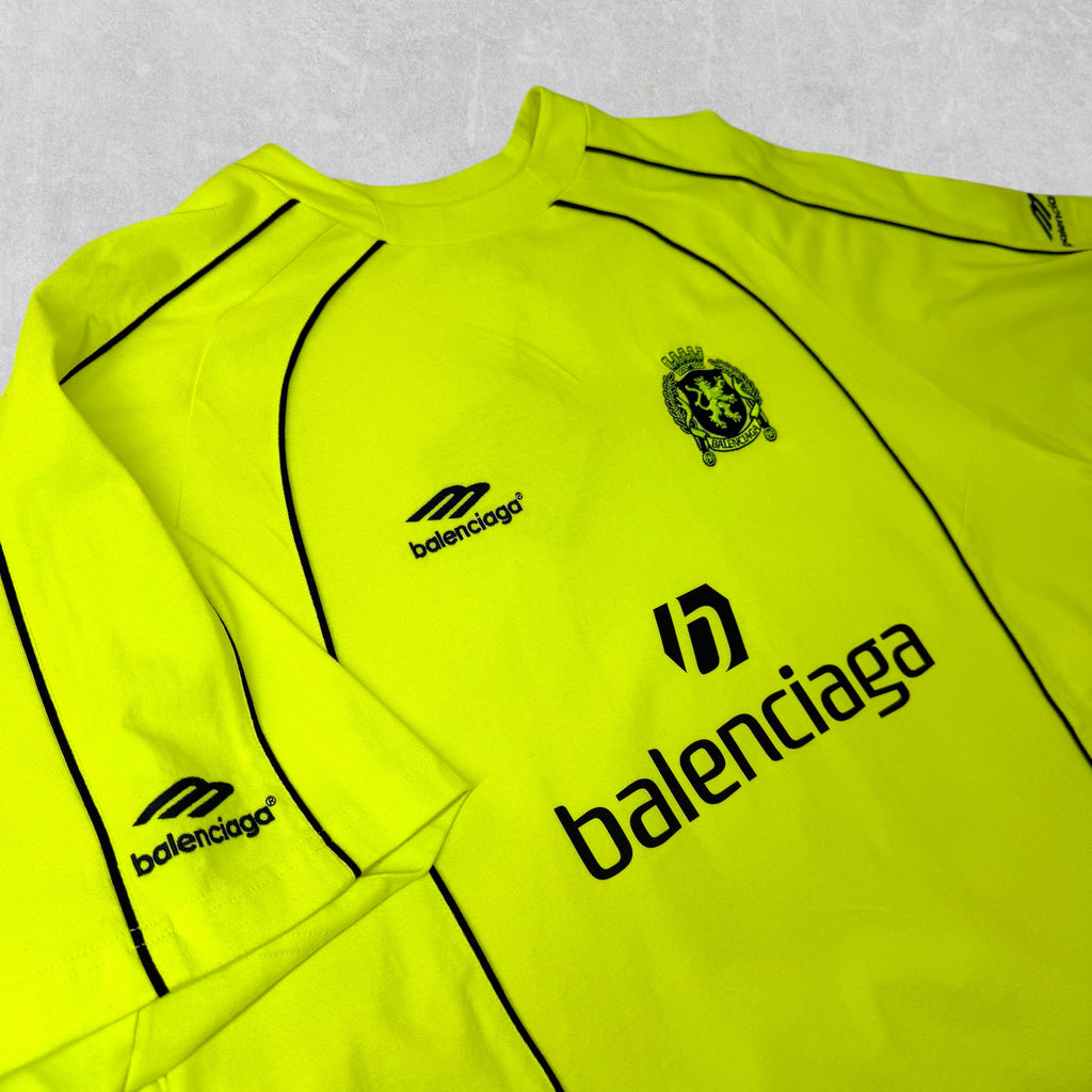 Balenciaga Paris Oversized Soccer Shirt Neon 4 (XXXL)