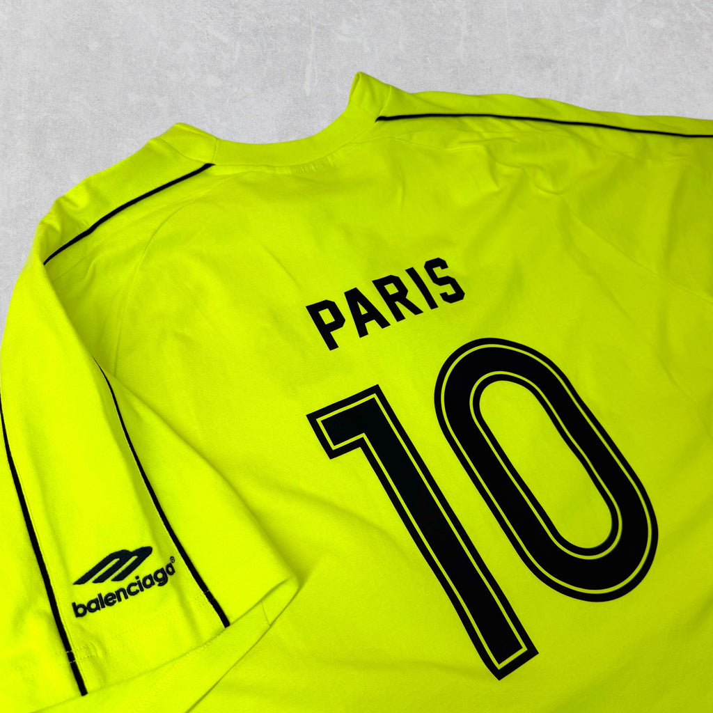 Balenciaga Paris Oversized Soccer Shirt Neon 4 (XXXL)