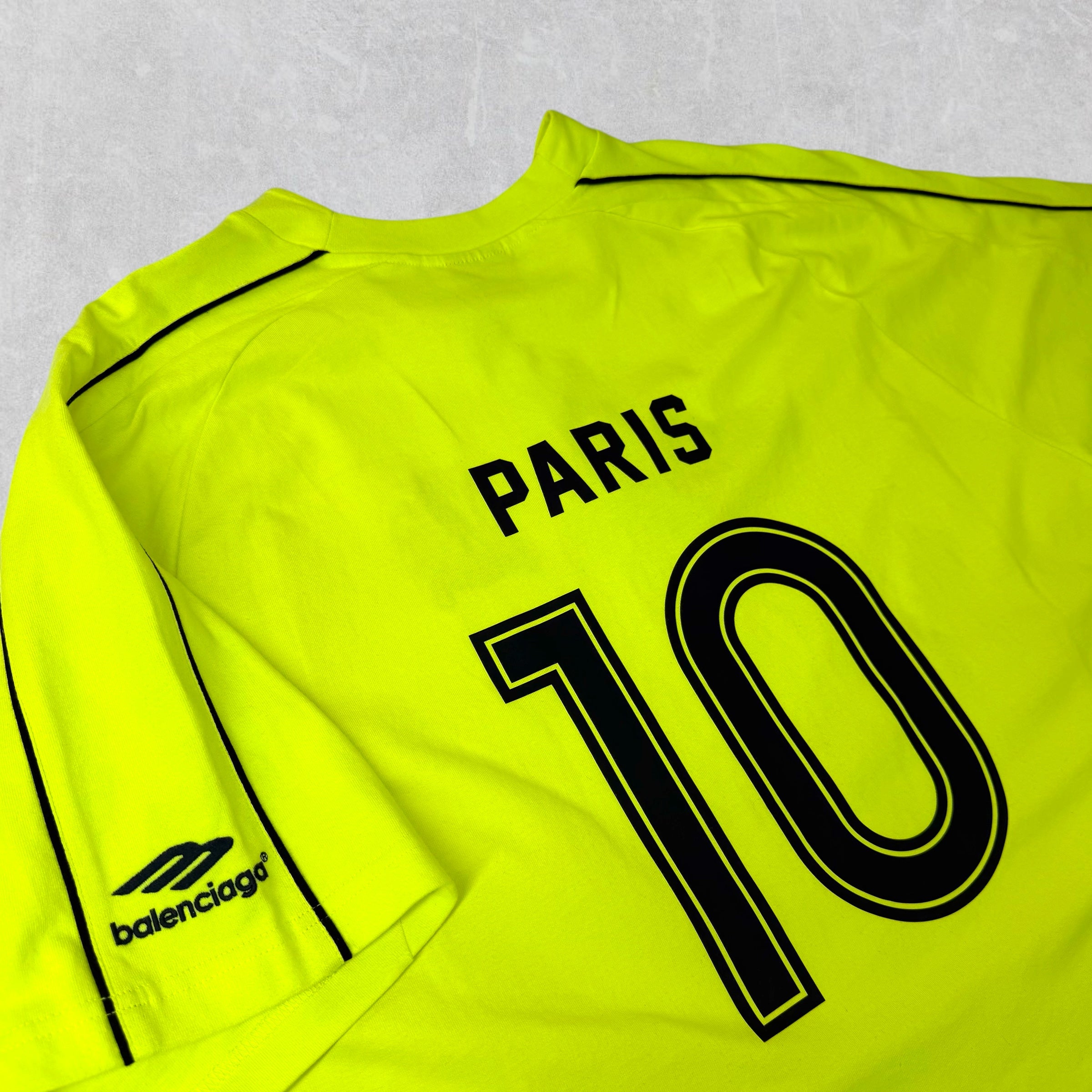 Balenciaga Paris Oversized Soccer Shirt Neon 4 (XXXL)
