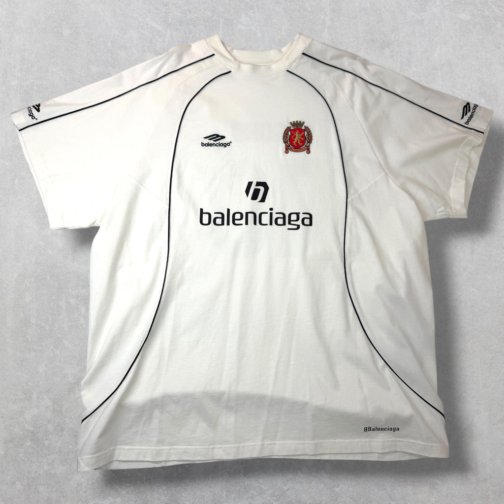 Balenciaga Soho Oversized Soccer Shirt White 5 (XXXXL)