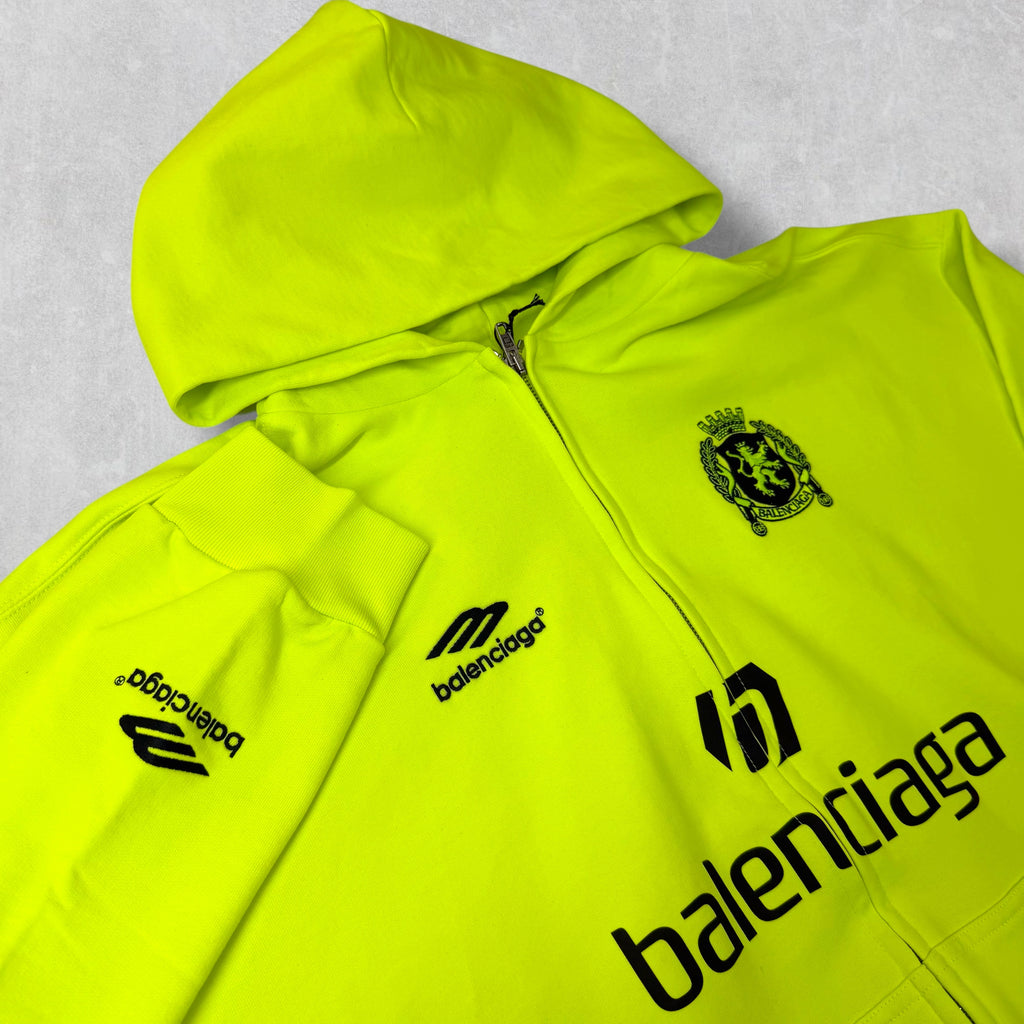 Balenciaga Paris Soccer Zip Up Neon S (L)