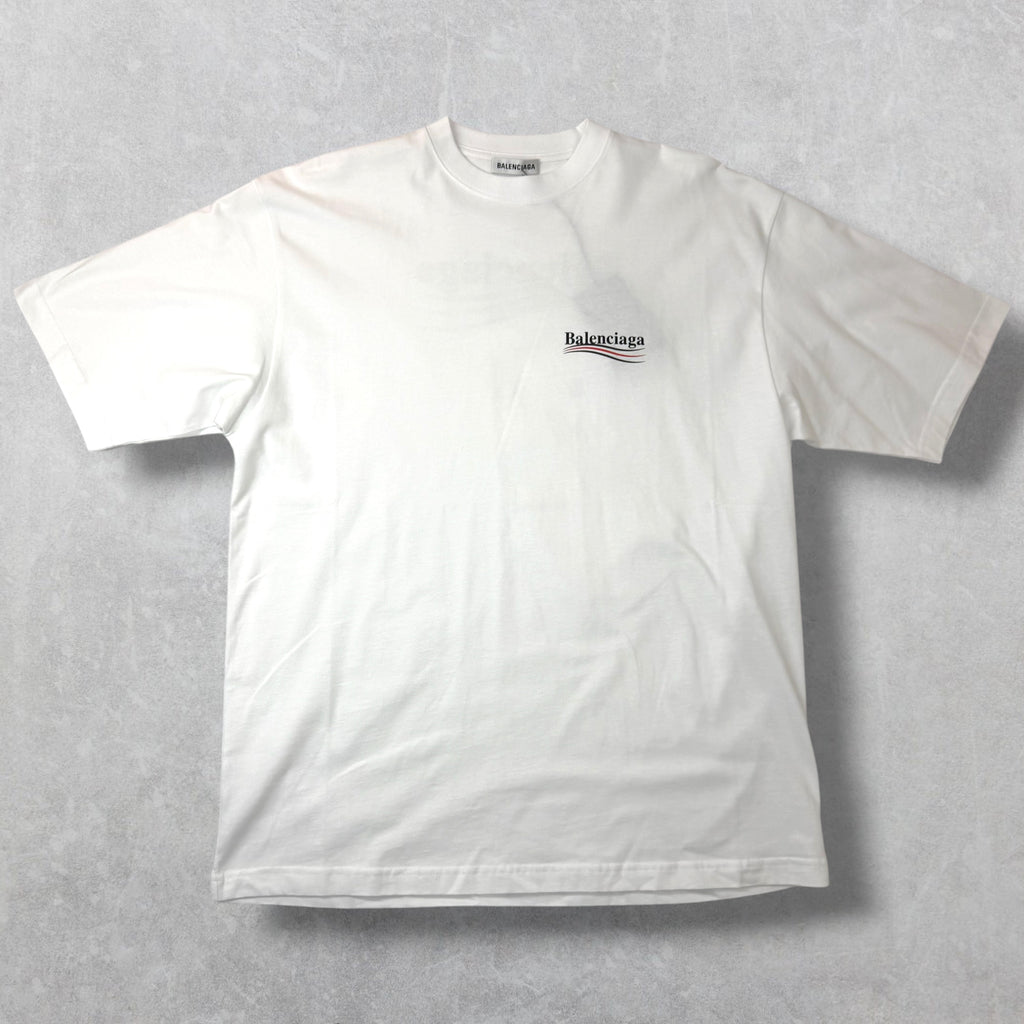 Balenciaga Campaign Logo Tee White S (L)