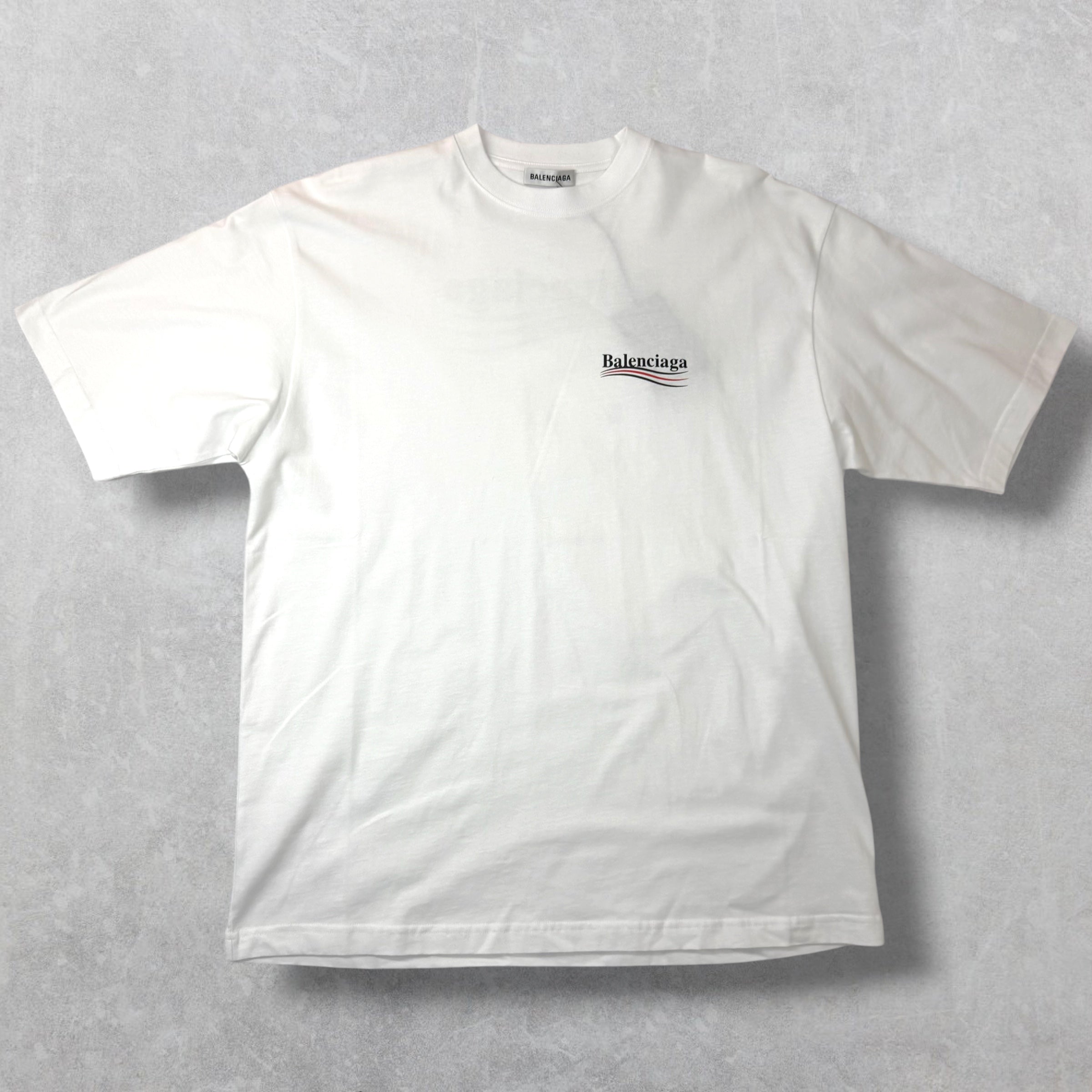 Balenciaga Campaign Logo Tee White S (L)