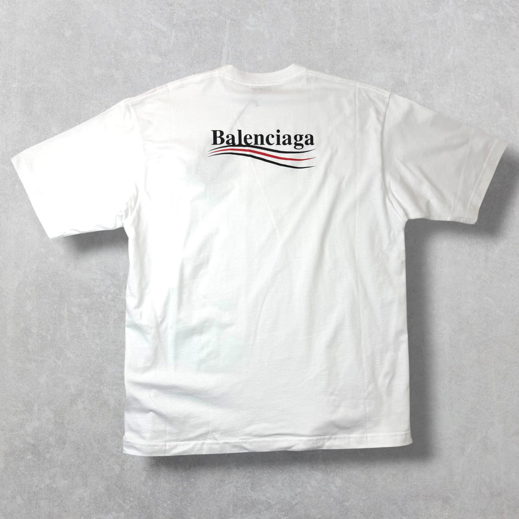 Balenciaga Campaign Logo Tee White S (L)