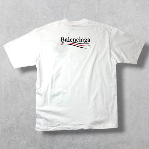 Balenciaga Campaign Logo Tee White S (L)