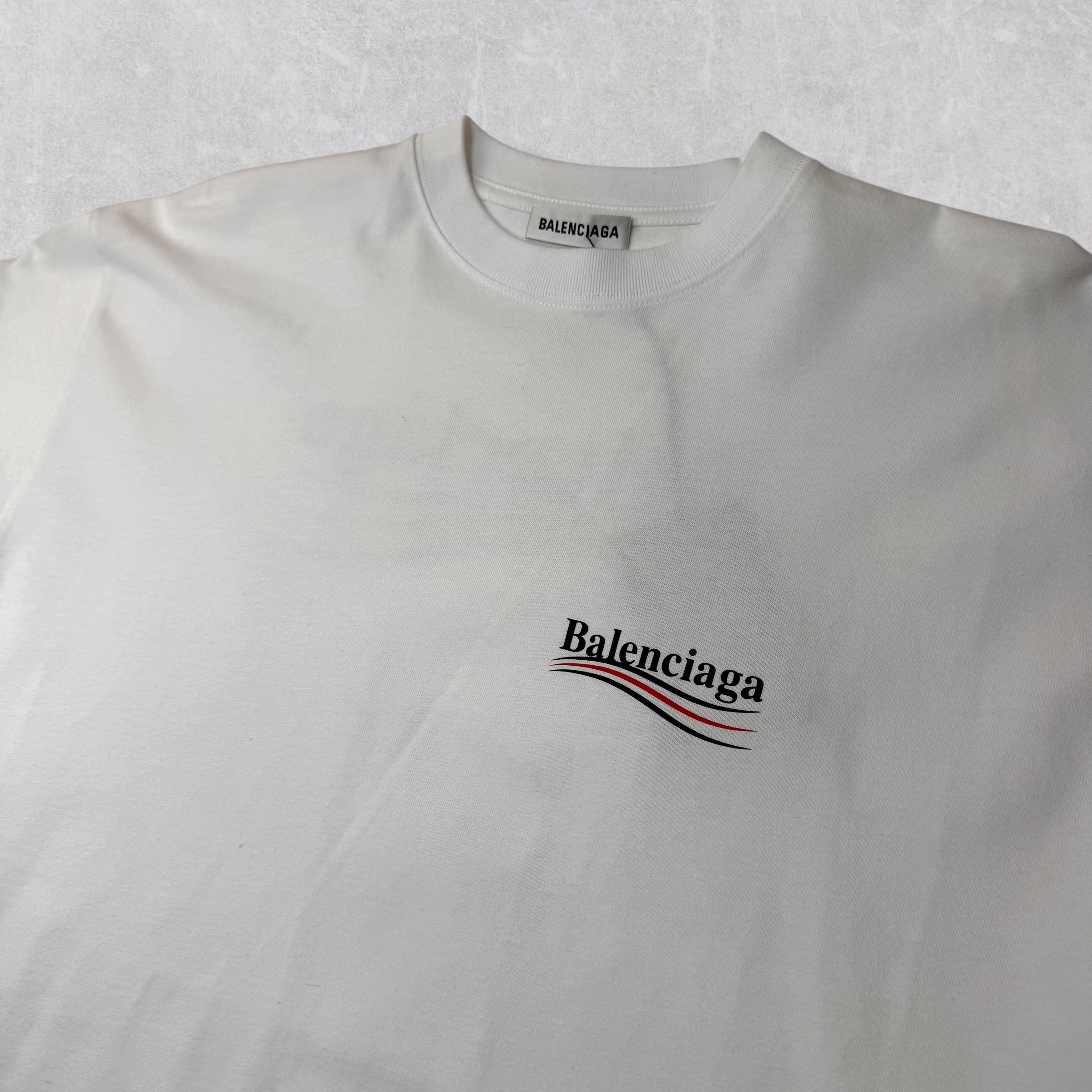 Balenciaga Campaign Logo Tee White S (L)