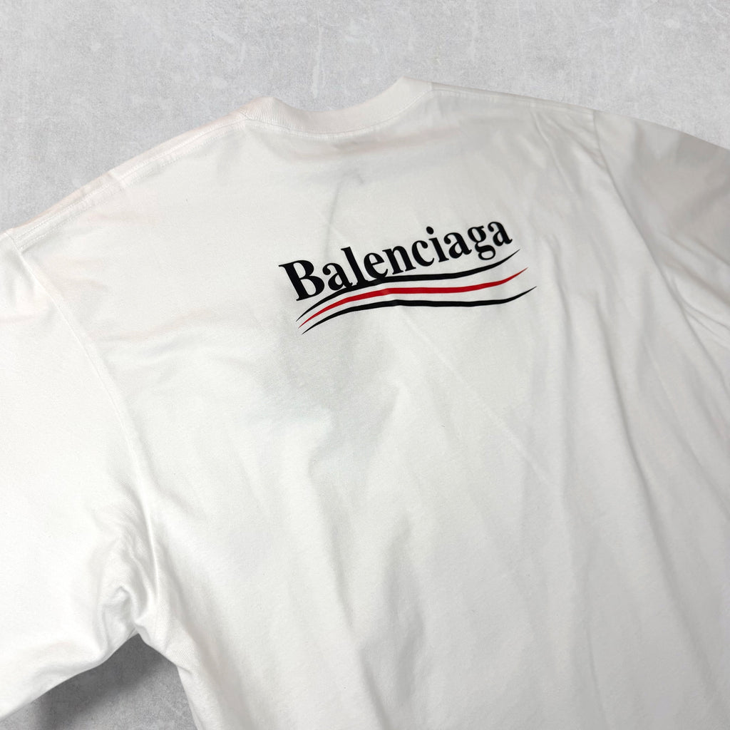 Balenciaga Campaign Logo Tee White S (L)